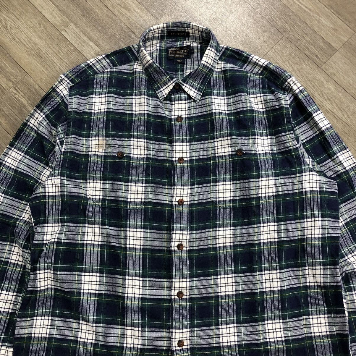 Flannel × Pendleton Vintage Pendleton “Hawthorne” Flannel Shirt – Elbow Patch Size US XL / EU 56 / 4 - 7 Thumbnail