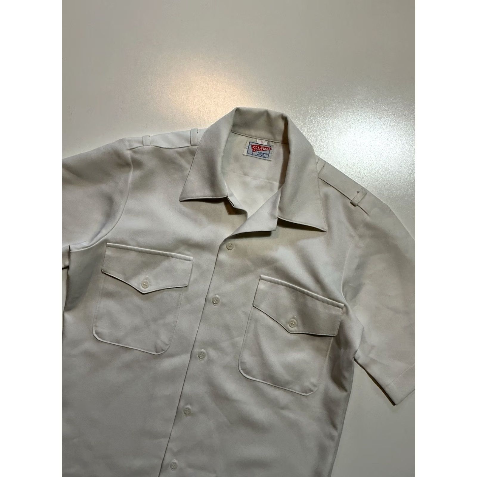 Vintage VINTAGE Sea Eagle USN White S/S Button Front Shirt Sz S 1960s Mens Size US S / EU 44-46 / 1 - 3 Thumbnail