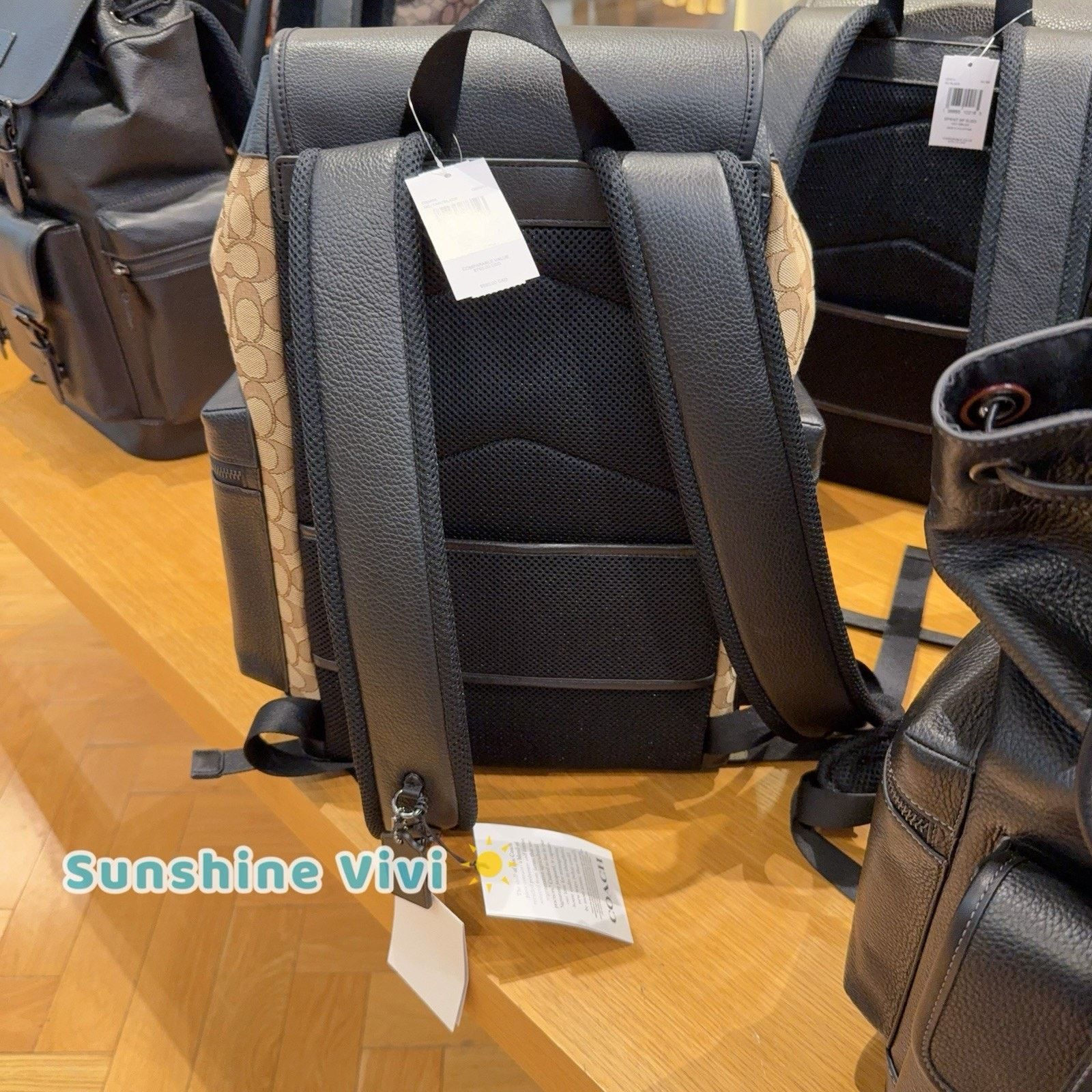 Coach NWT Coach Sprint Backpack Signature Gunmetal/Tan/Black CBM50 Size ONE SIZE - 6 Thumbnail