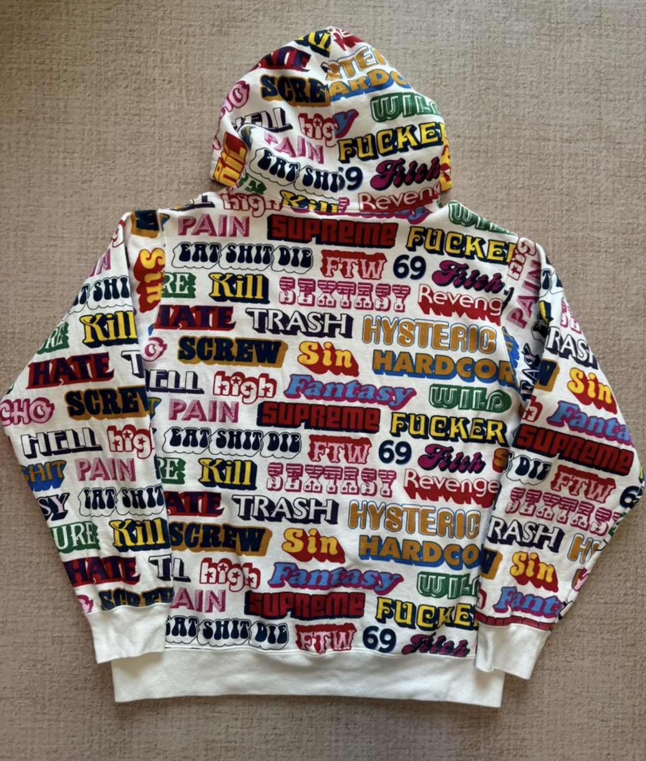 Supreme Supreme hysteric Glamour text hooded hoodie sweatershirt Size US XL / EU 56 / 4 - 2 Thumbnail
