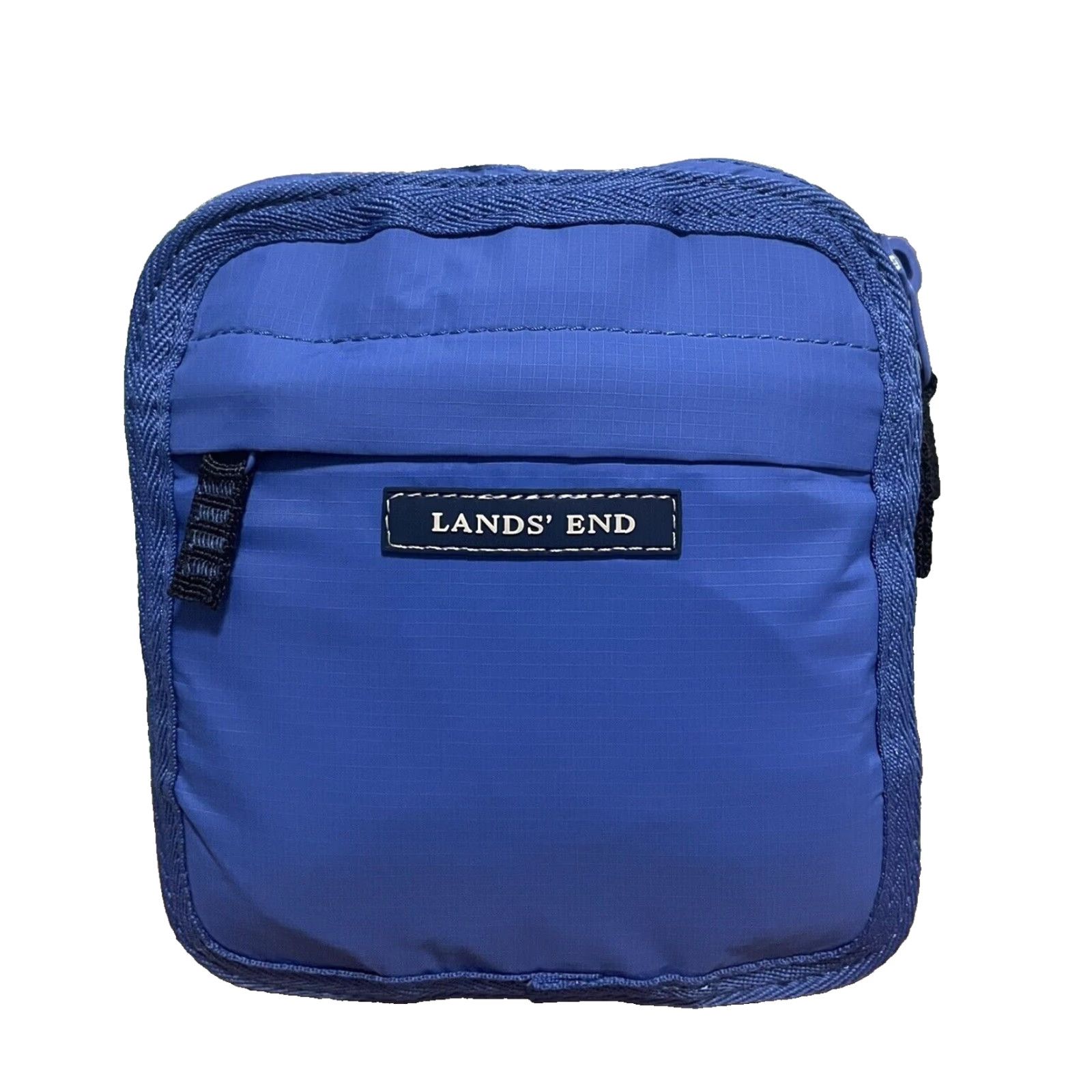 Lands' End Lands' End Blue Nylon Tote Bag - Medium - Convertible - Zipper Closure - Pockets - Unisex Adults Size ONE SIZE - 2 Thumbnail