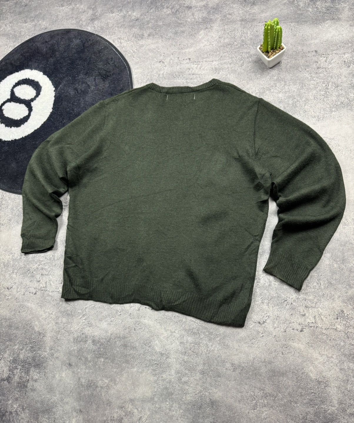 Comme des Garcons SHIRT Comme des Garcons SHIRT Green V-Neck Patchwork Details Size US L / EU 52-54 / 3 - 11 Thumbnail