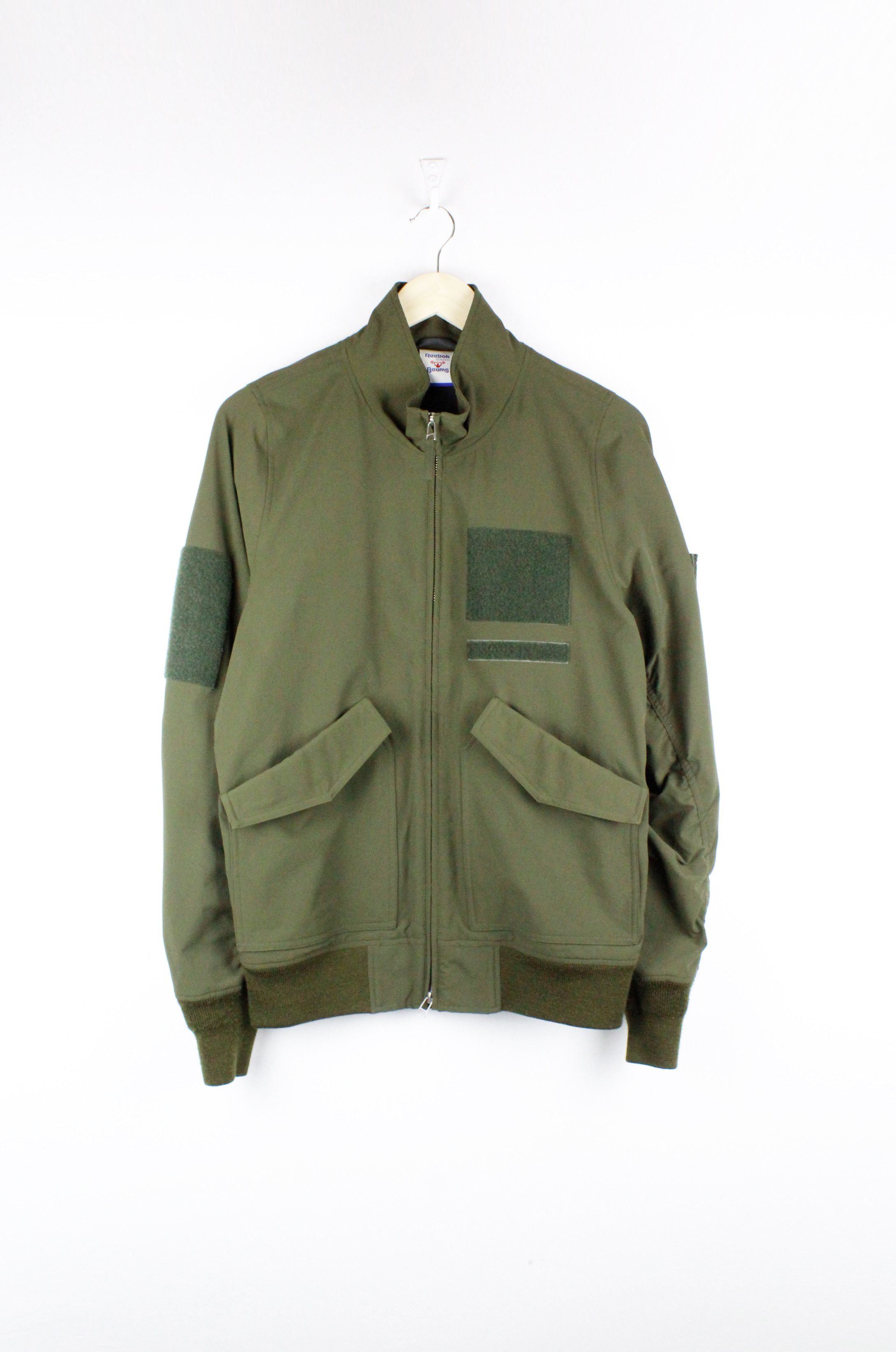 Beams Japan × Beams Plus × Reebok Beams Plus x Reebok Nylon Olive Military Bomber Jacket Size US S / EU 44-46 / 1 - 2 Thumbnail