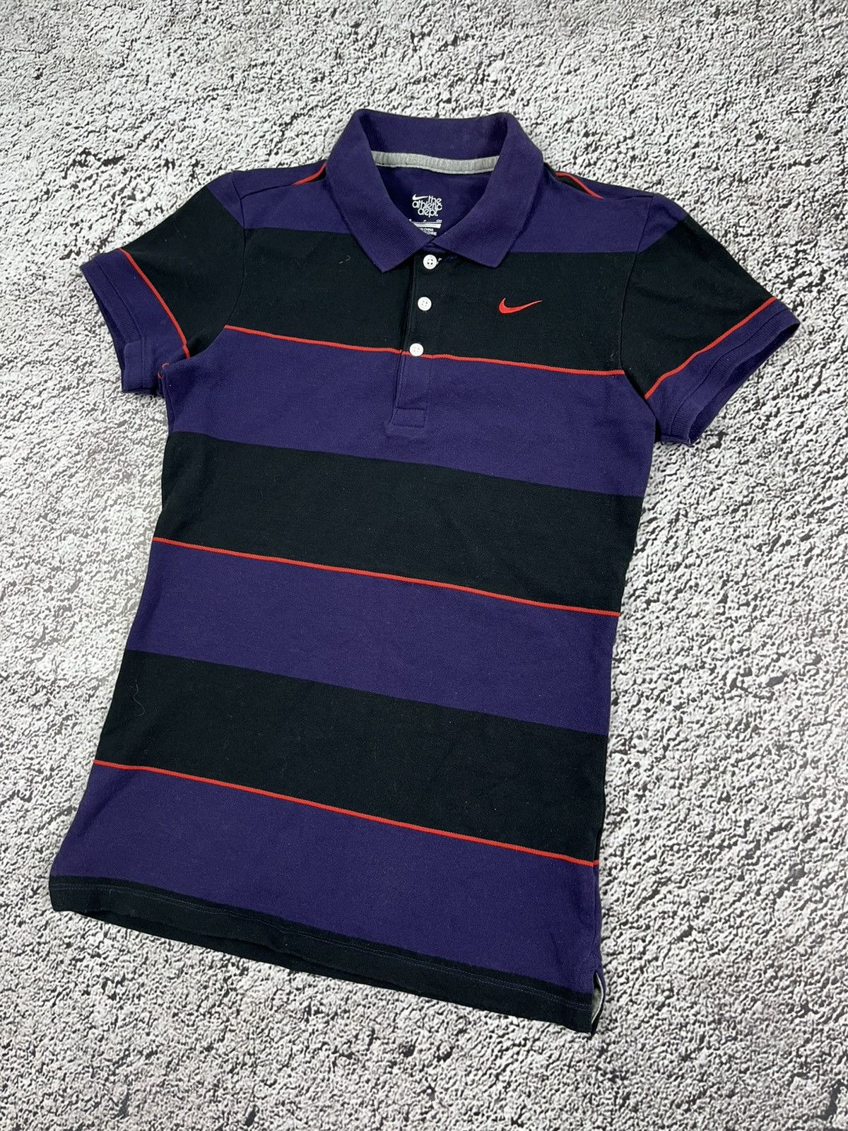 Nike Vintage Nike Y2K The Athletic Dept Polo Tees striped size S Size S / US 4 / IT 40 - 3 Thumbnail
