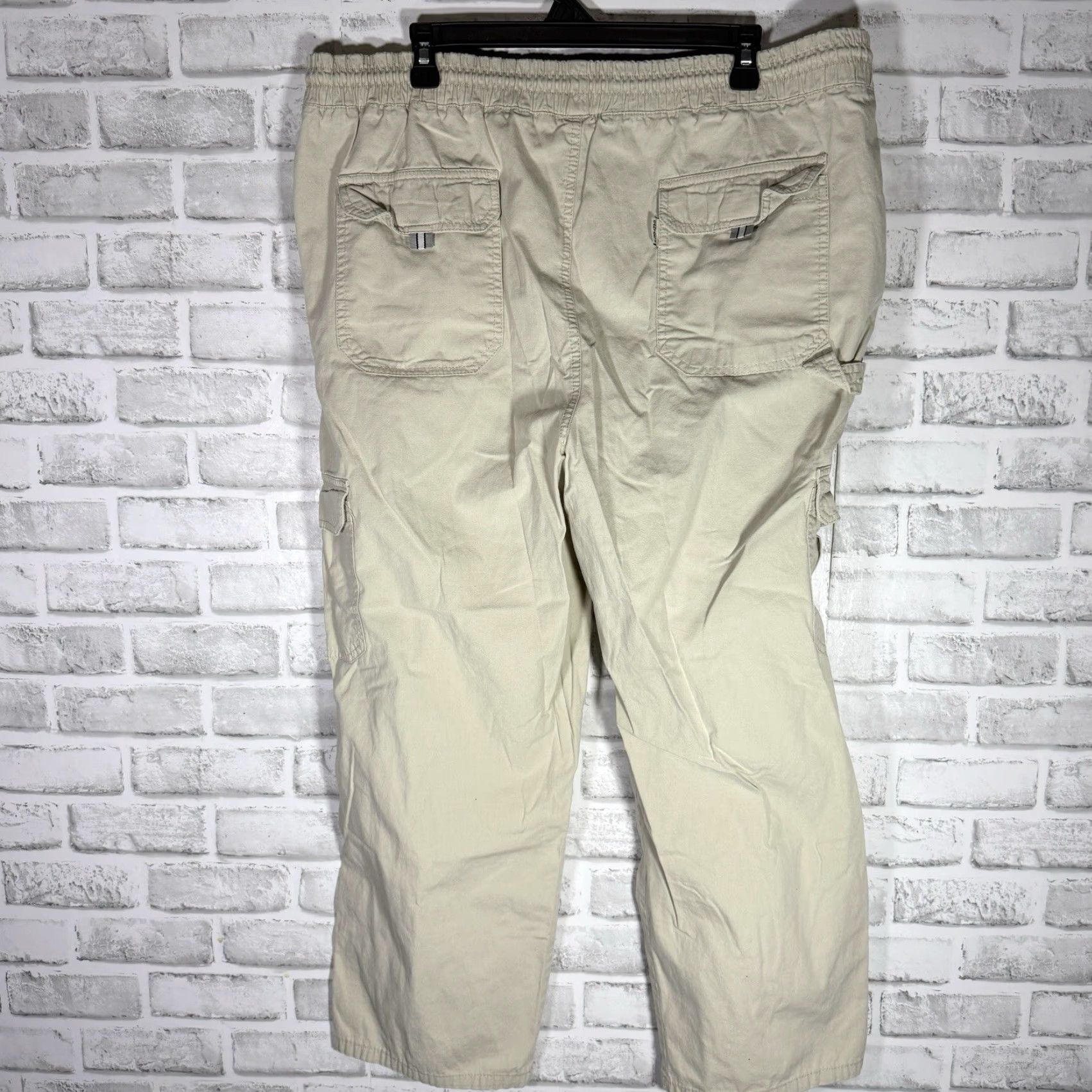 Vintage SANTORYO Unisex Cargo Pants 100% Cotton Beige Drawstring 38x26 Size US 38 / EU 54 - 5 Thumbnail