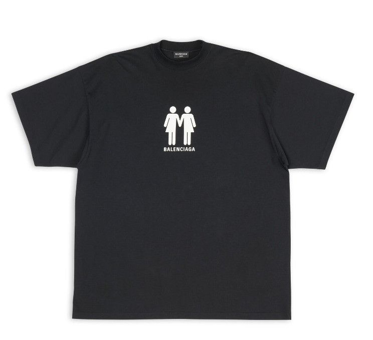 Balenciaga o1bcso1str0125 Pride 22 T-Shirt Oversized in Black Size US S / EU 44-46 / 1 - 1 Thumbnail