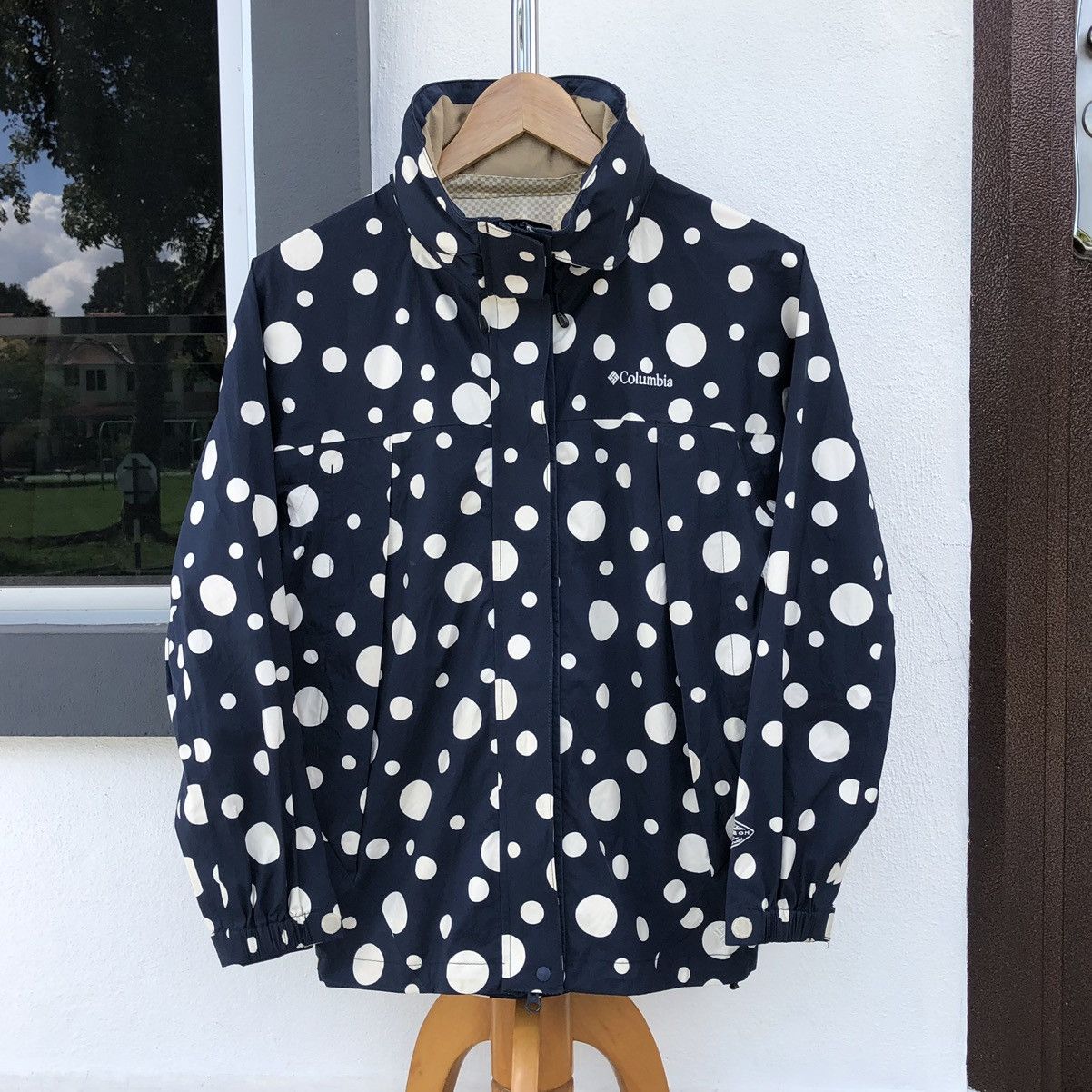 Columbia Columbia Women Polkadot Waterproof Light Jacket With Hoodie Size M / US 6-8 / IT 42-44 - 2 Thumbnail