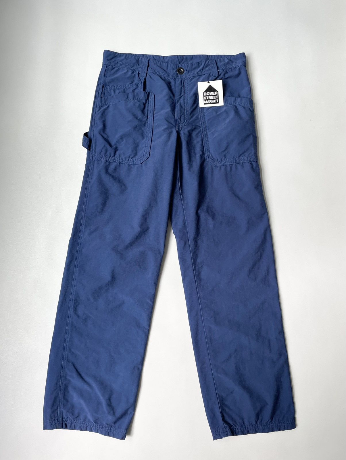 image of Comme Des Garcons x Dover Street Market Blue Nylon Utility Trousers, Men's (Size 36)