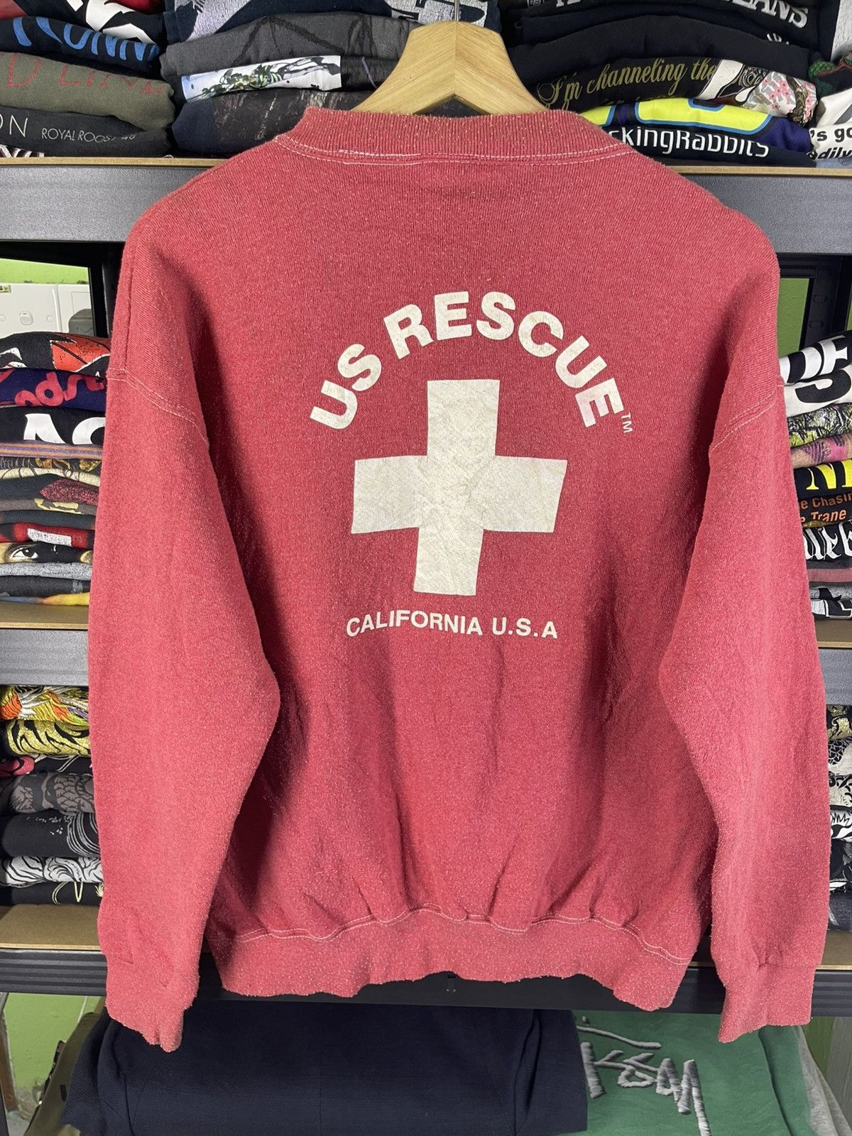 Vintage Vintage Us Rescue California USA Sweashirt Size US M / EU 48-50 / 2 - 1 Thumbnail