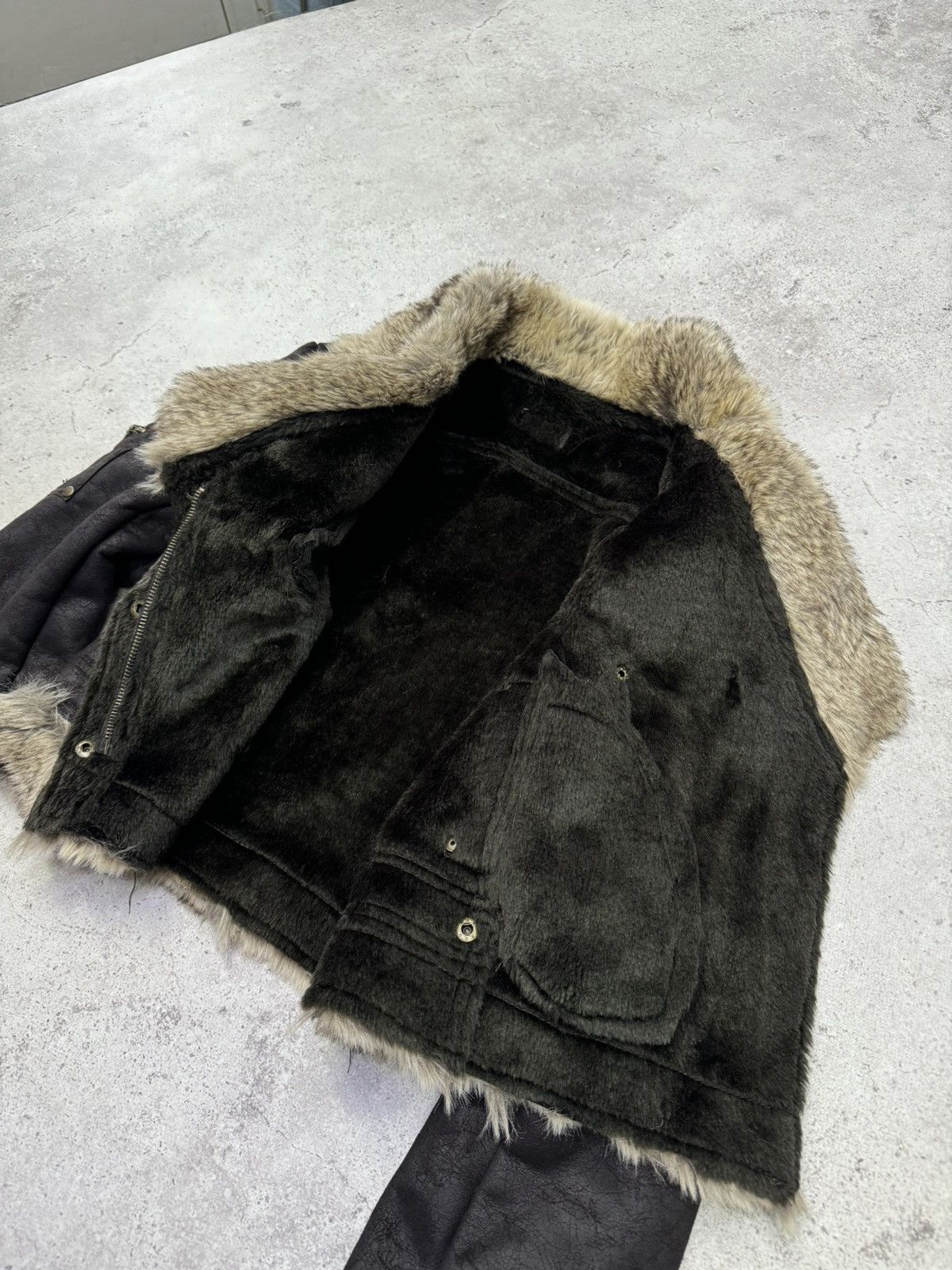 Other Vintage Cropped Faded Suede Fur Jacket Size US S / EU 44-46 / 1 - 8 Thumbnail