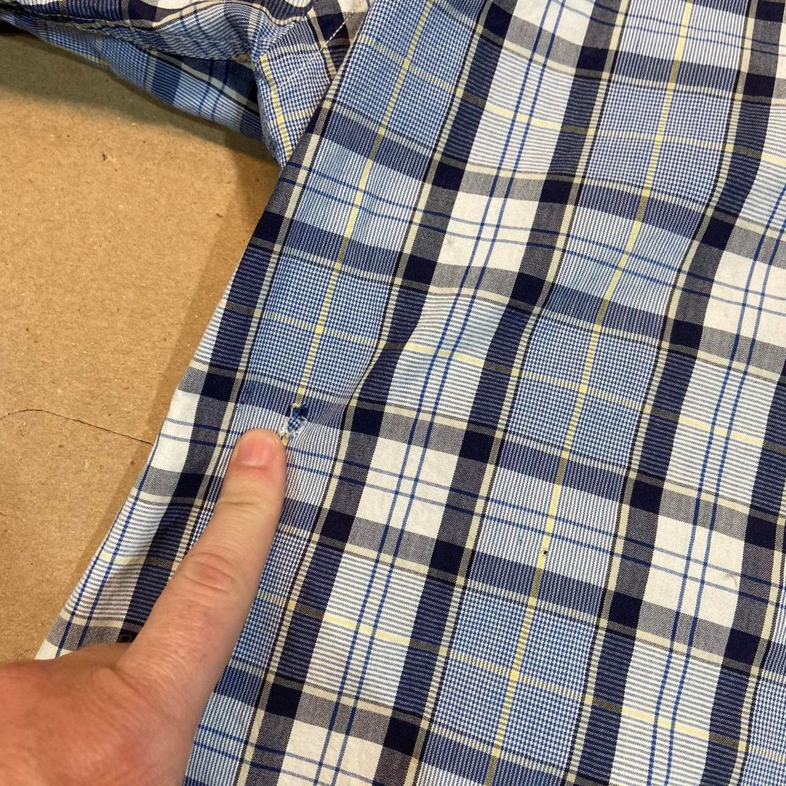 Burberry 80s button up blue plaid Size US L / EU 52-54 / 3 - 3 Thumbnail