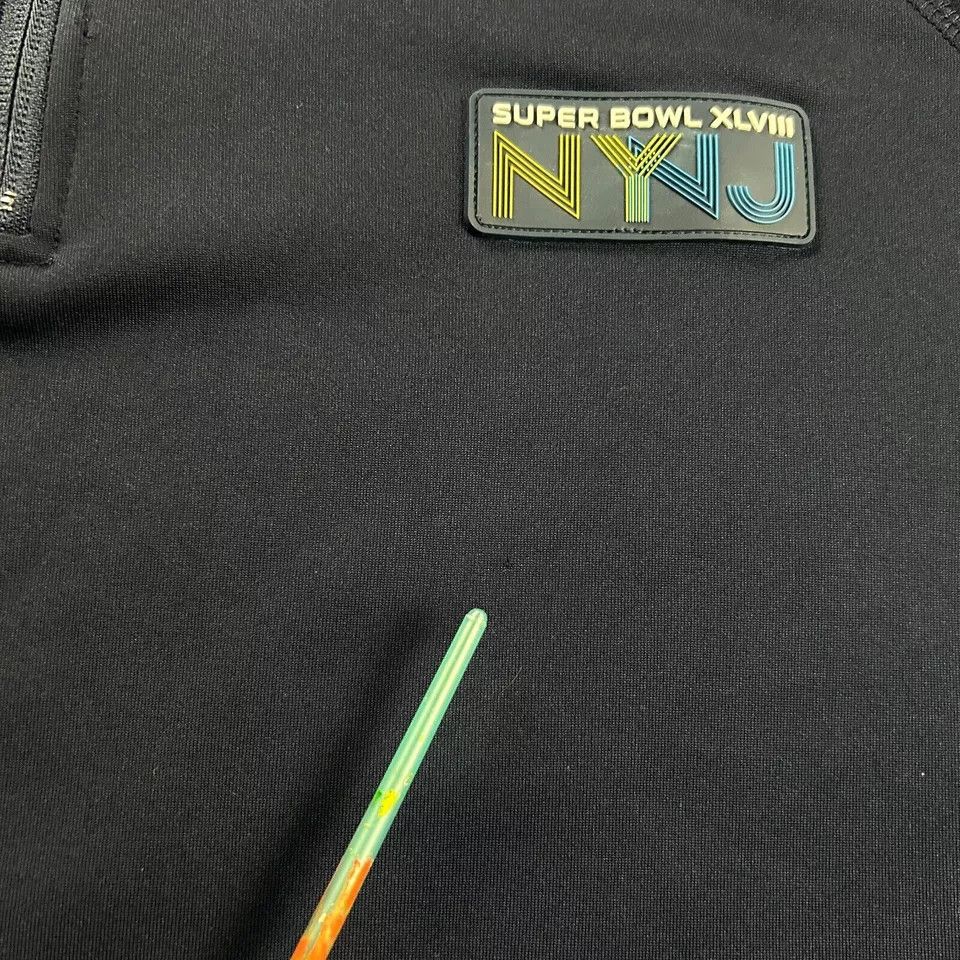 NFL Super Bowl XLVIII 1/4 Zip Pullover Mens Medium Polyester Size US M / EU 48-50 / 2 - 3 Thumbnail