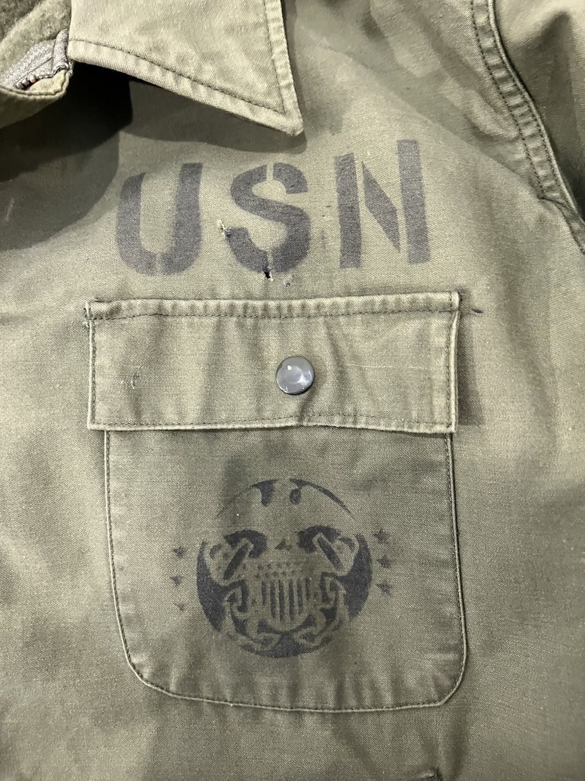 Vintage Thrashed Kings point mfg co inc US Navy A-2 Deck Jacket Size US XL / EU 56 / 4 - 3 Thumbnail