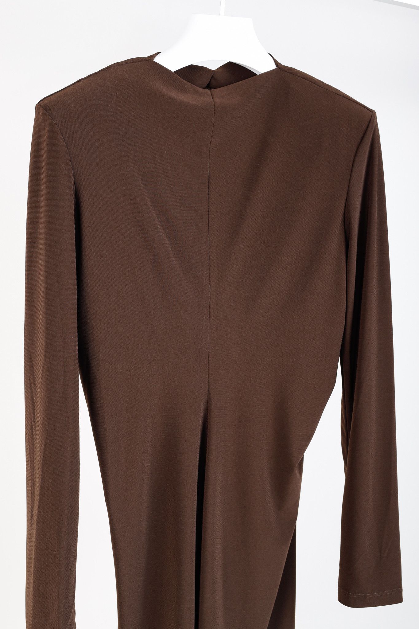 Tibi Tibi Brown Drapey Jersey Tunic Top Size M / US 6-8 / IT 42-44 - 3 Thumbnail