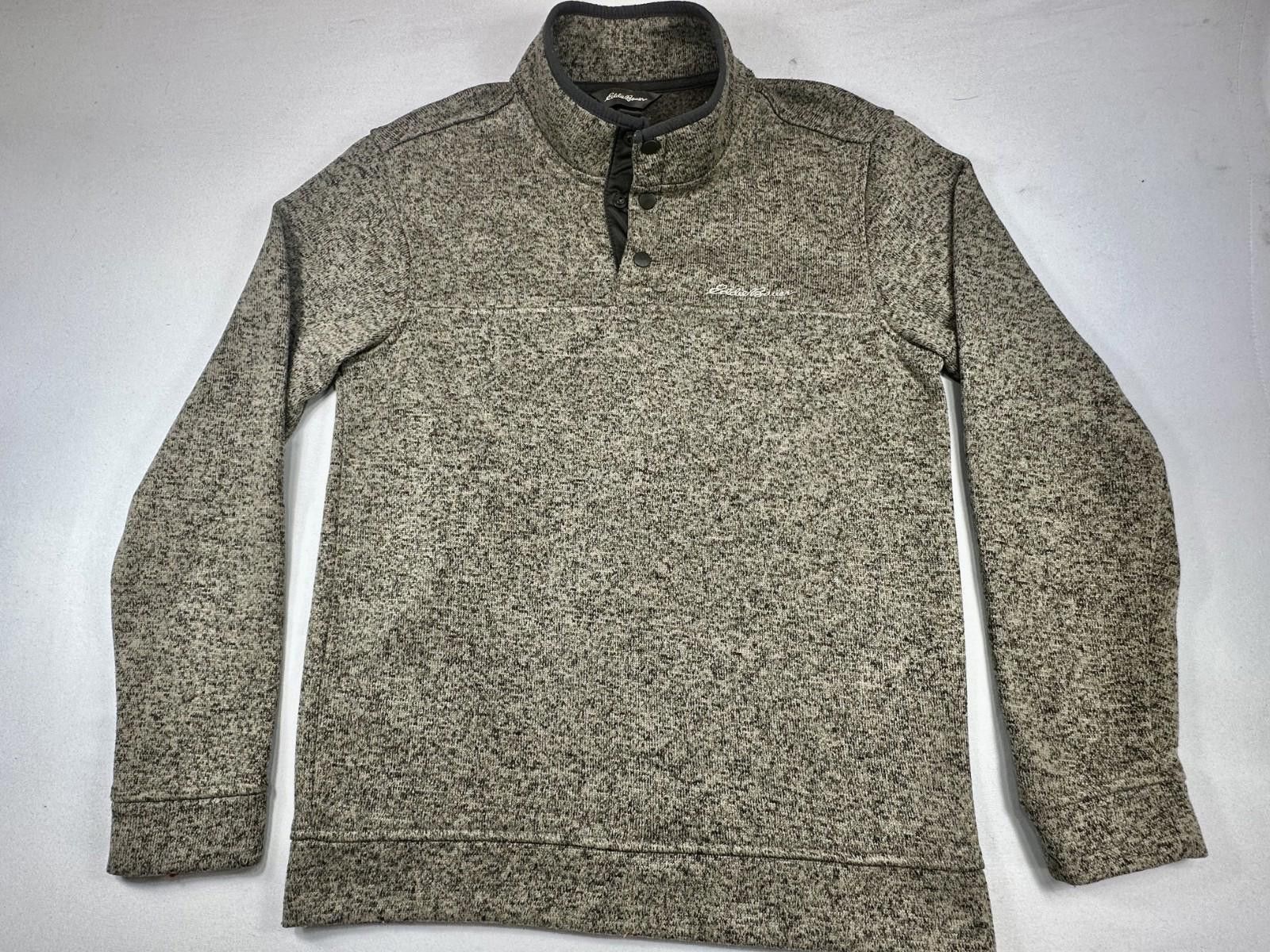 Eddie Bauer Eddie Bauer Men's M Gray Radiator Fleece Snap Mock Pullover Size US M / EU 48-50 / 2 - 1 Thumbnail