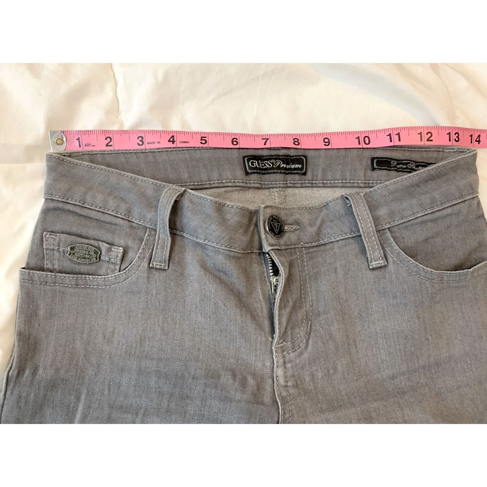 Guess GUESS Premium Power Skinny Gray Wash Denim Jeans Women's 25 Jeans Gray Skinny 25 Womens Gu ess Premium Power Skinny Gray Wash Denim Jeans 25 Size 42" / US 20 - 5 Thumbnail