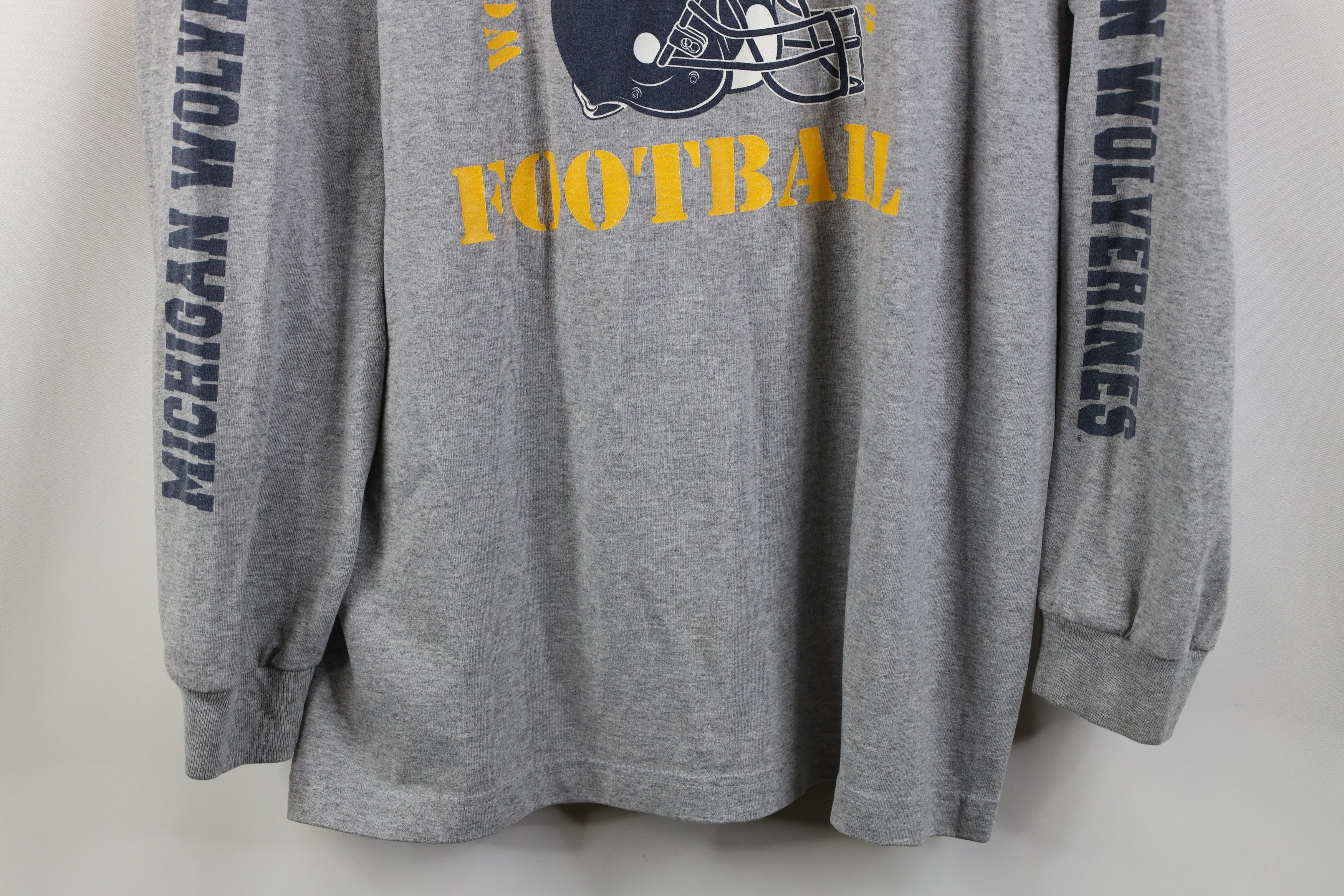 Vintage Vintage 90s University of Michigan Long Sleeve T-Shirt Size US L / EU 52-54 / 3 - 3 Thumbnail