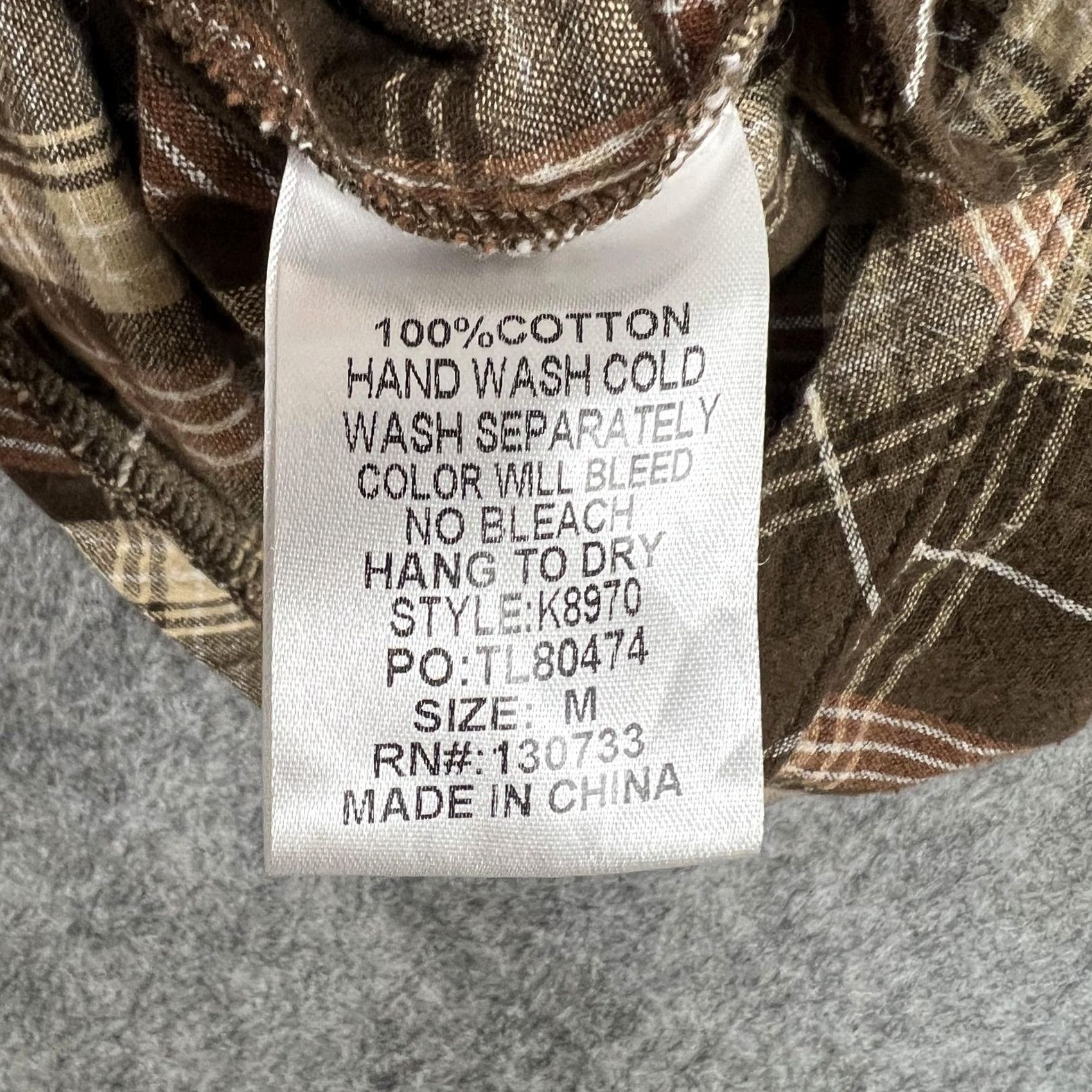 Vintage UMGEE Blouse Womens M Brown Plaid Tunic 3/4 Sleeve Cotton Top Ruffle Boho Shirt Size M / US 6-8 / IT 42-44 - 6 Thumbnail