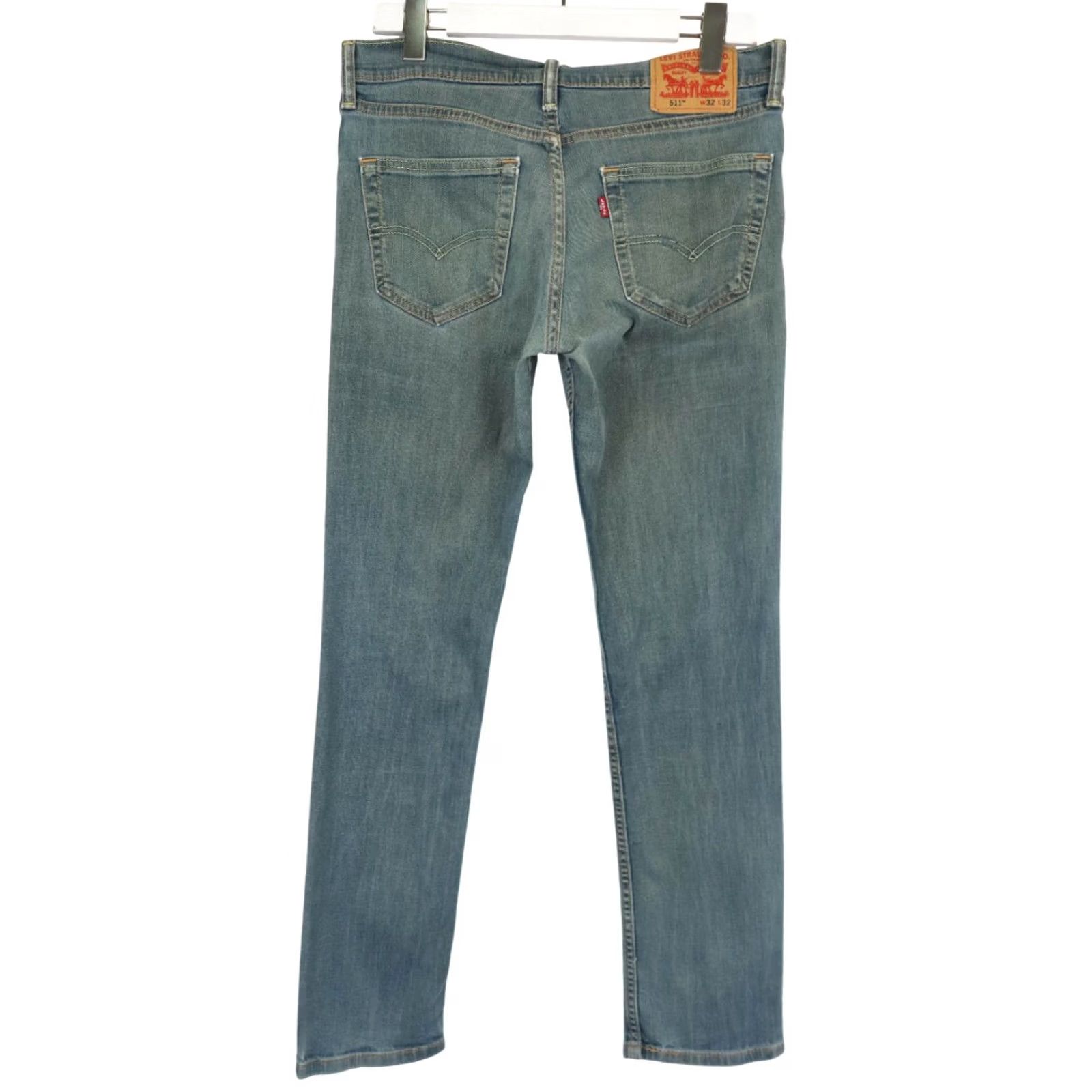 Levi's LEVI'S 511 Jeans Slim Fit Men's W32/L32 Zip Fly Stretch Whiskers Fade Blue Denim Skinny Casual Slim Mens Size US 32 / EU 48 - 2 Thumbnail