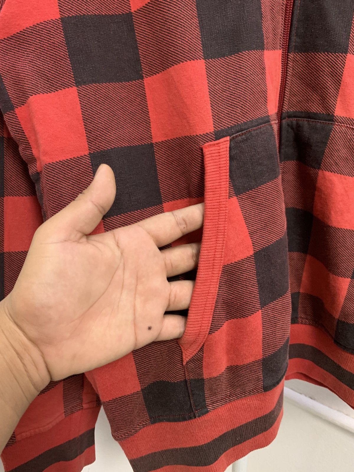 Japanese Brand × PPFM × Vintage Vintage PPFM Checked zipper sweater Size US L / EU 52-54 / 3 - 5 Thumbnail
