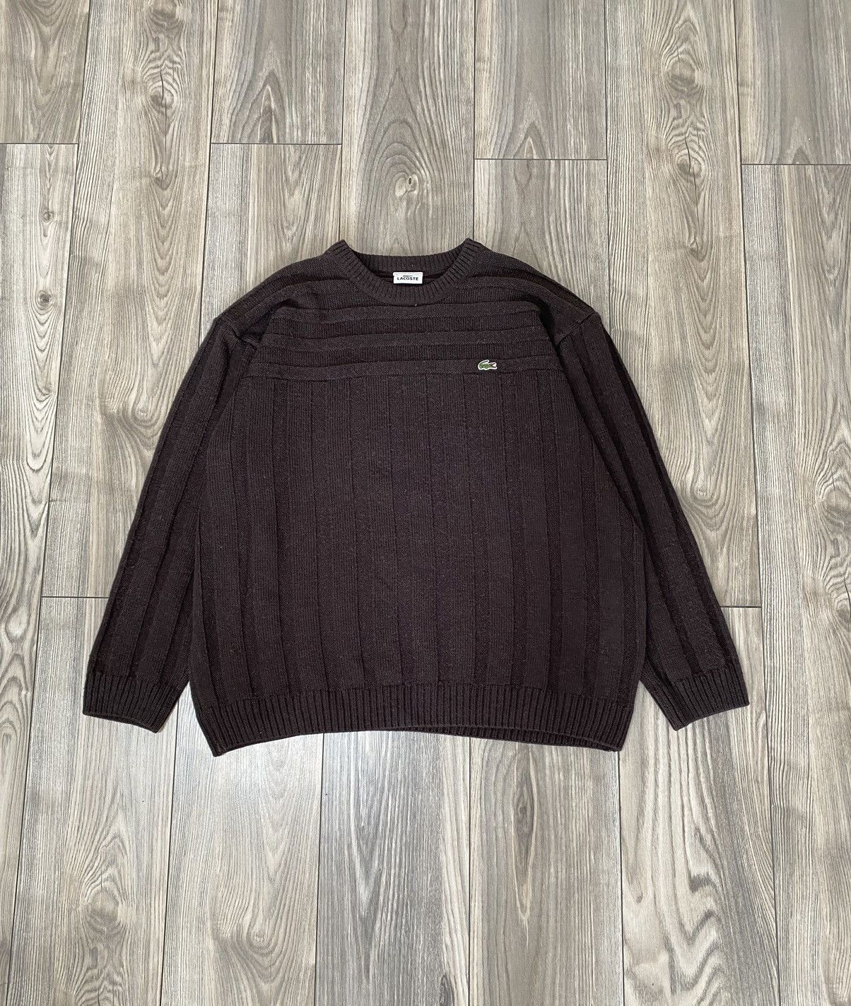 Lacoste Vintage Lacoste 90's Knit Brown Sweater Men's Size 8 Size US XXL / EU 58 / 5 - 1 Thumbnail