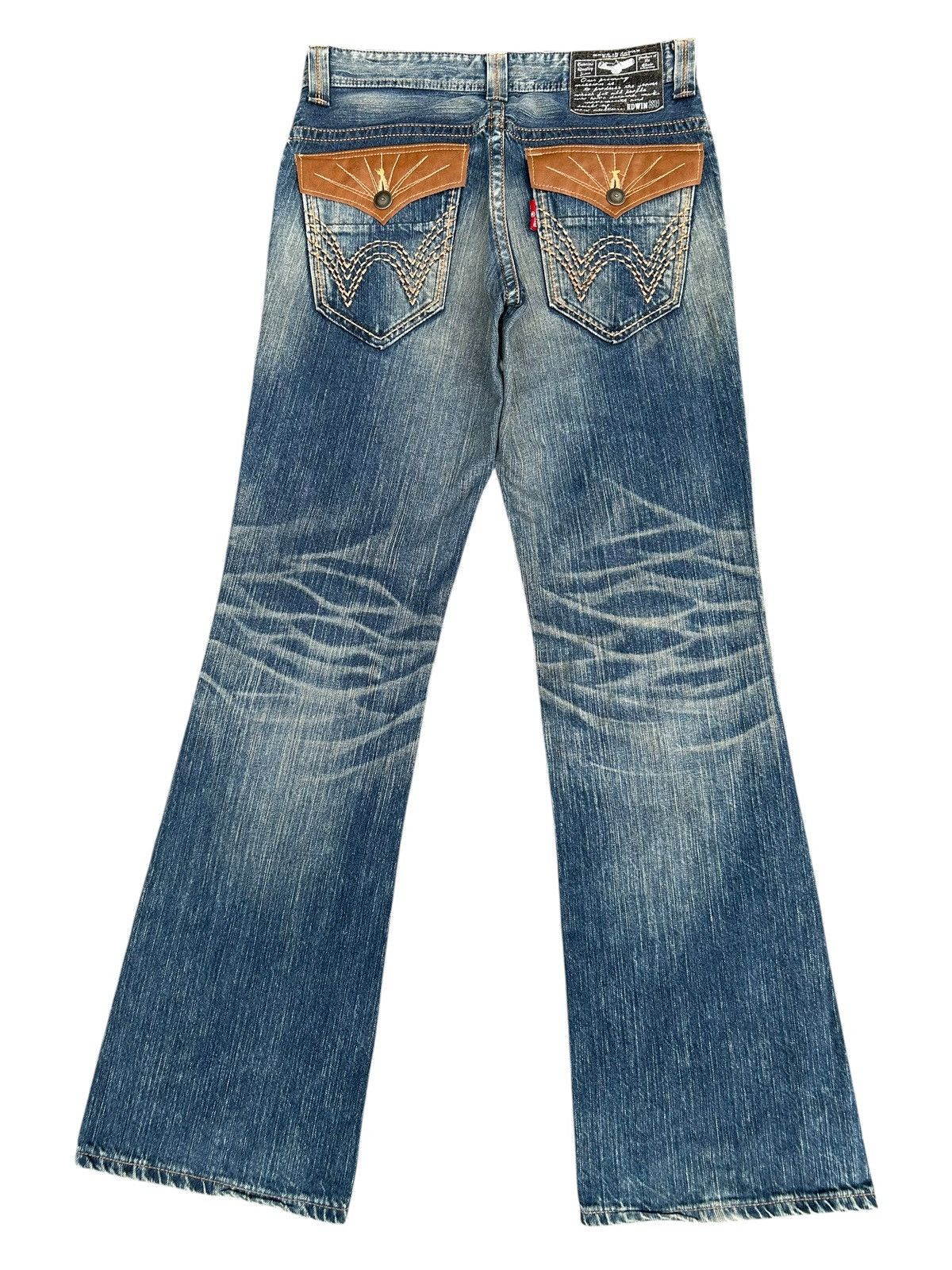 Kapital FLARE EDWIN XVS NAVAJO HIPPIES STYLE FADED & RUSTY DENIM Size US 33 - 3 Thumbnail