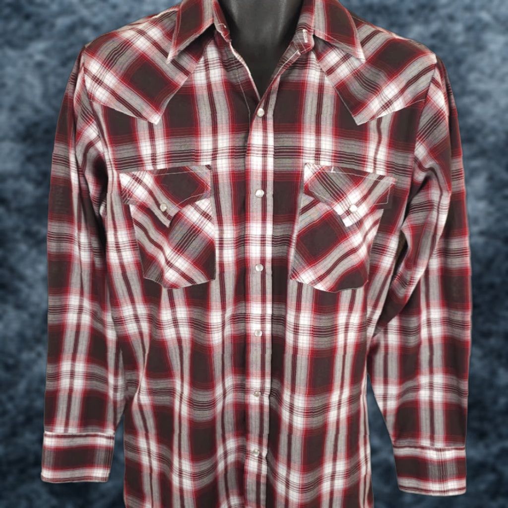 Vintage Ely Cattleman Western Shirt Mens Size S Red Cowboy Pearl Snap Shadow Plaid Size US S / EU 44-46 / 1 - 1 Thumbnail