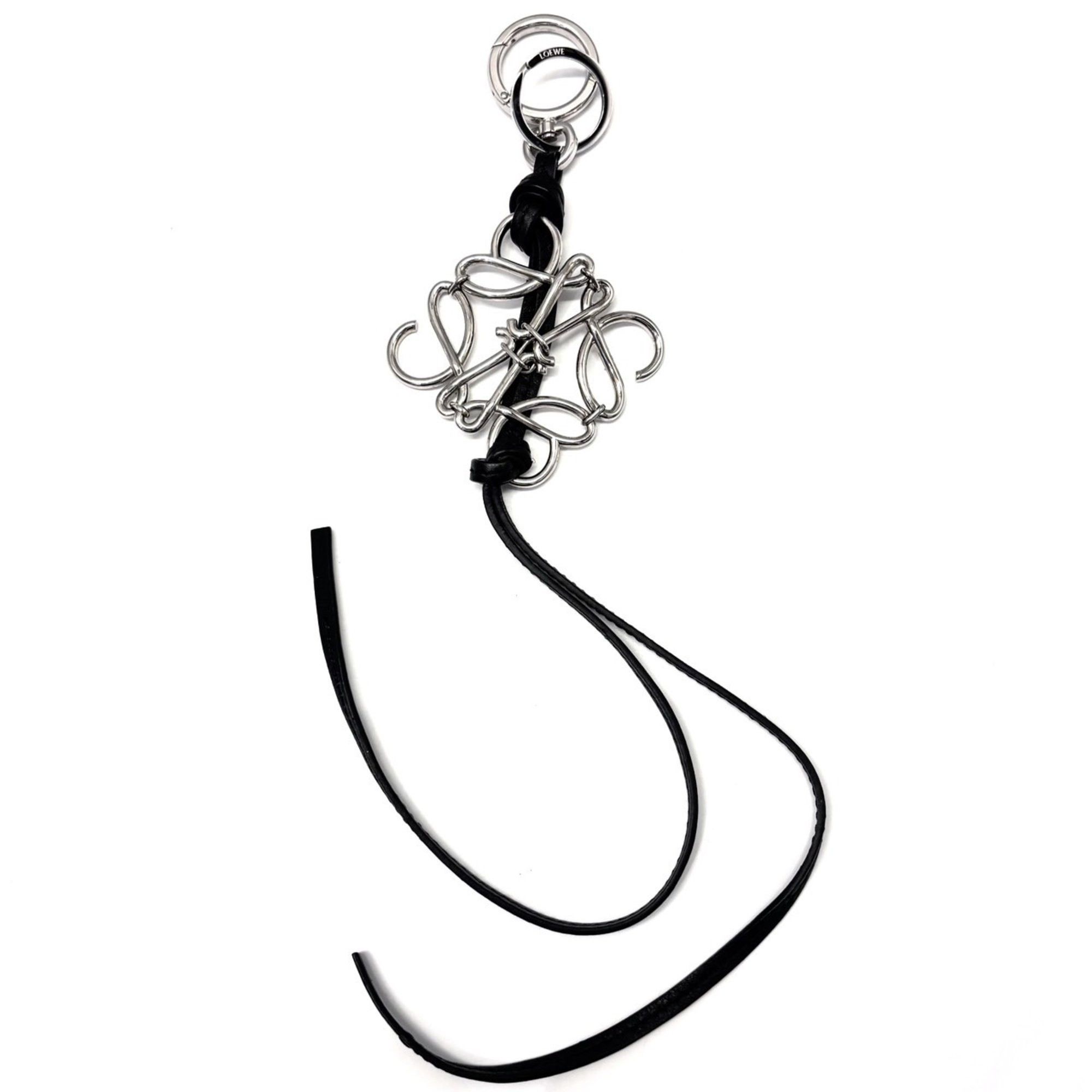 Loewe LOEWE Anagram Charm Calfskin Strap Black Silver C821232X02 Size ONE SIZE - 1 Thumbnail