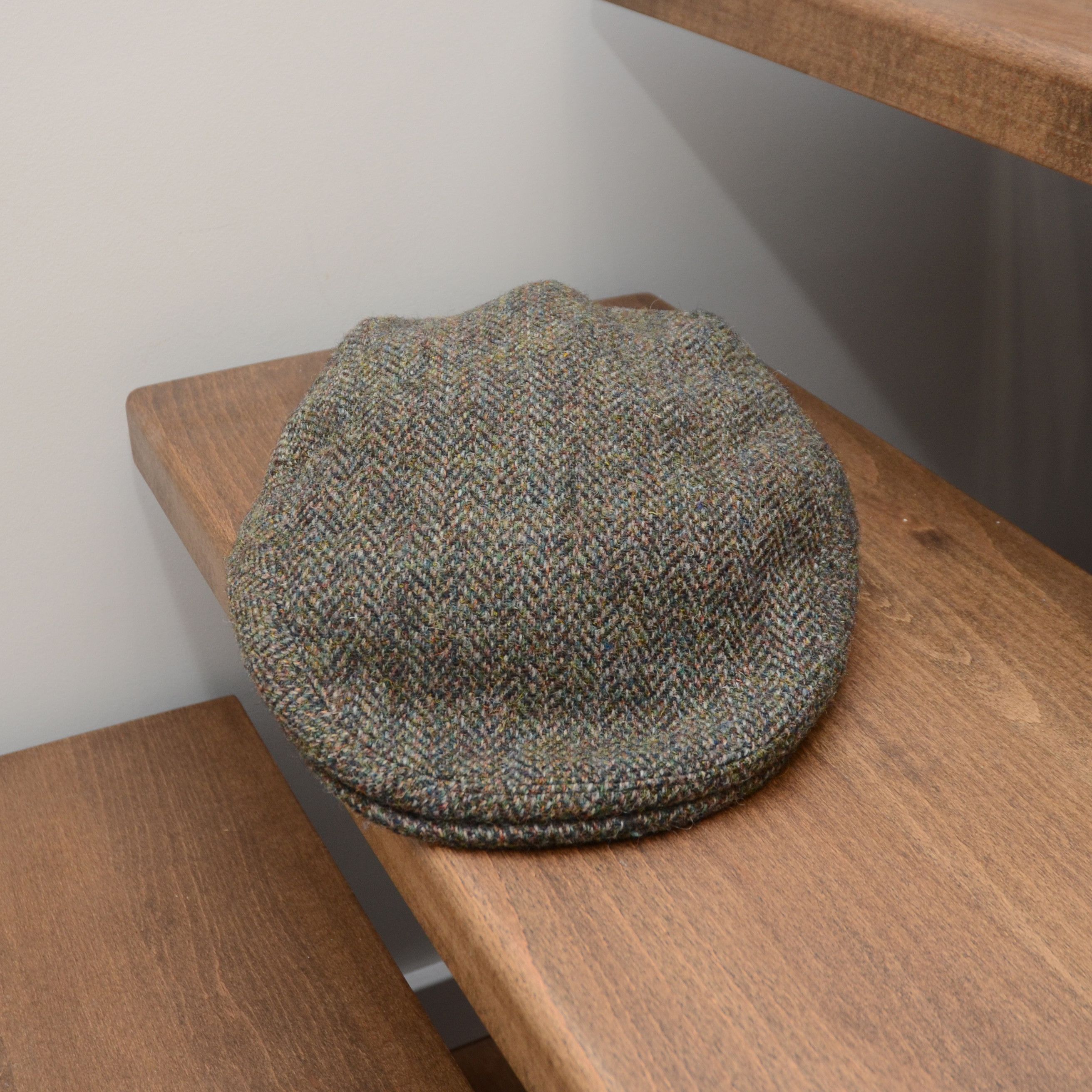 Harris Tweed Olney Harris Tweed Vintage Wool Driving Cap Newsboy Hat Size ONE SIZE - 5 Thumbnail