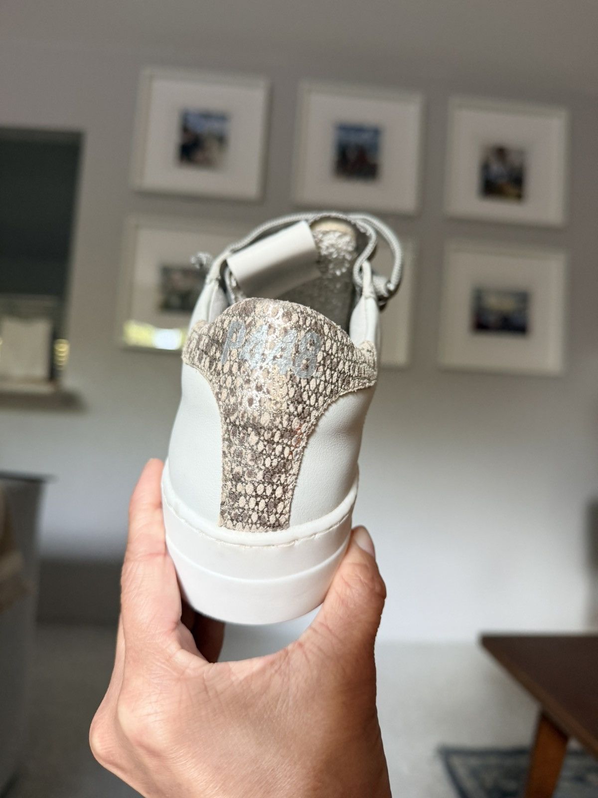 P448 P448 Thea silver snake platform gray white sneaker 36 Size US 6 / IT 36 - 15 Thumbnail