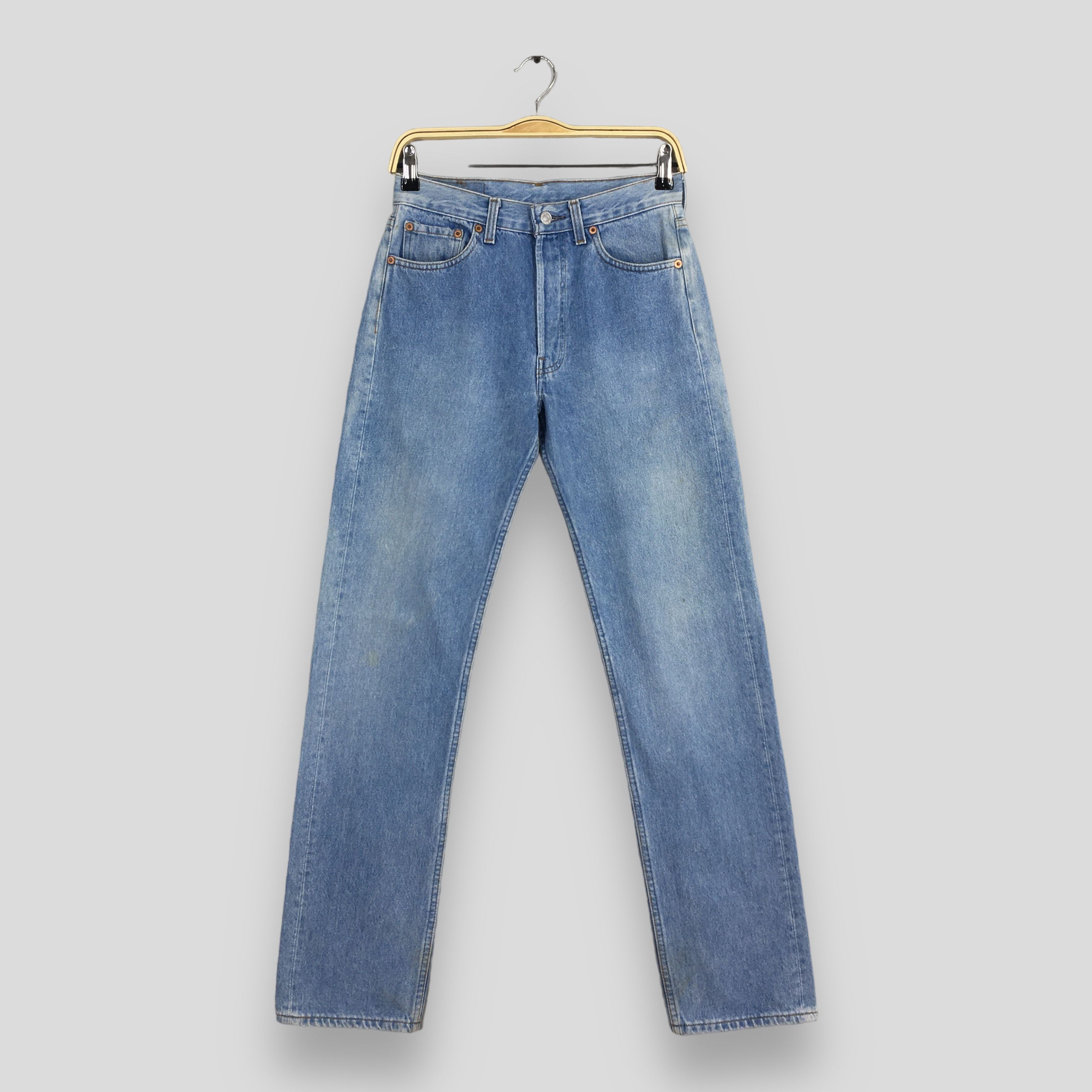 Levi's Size 27x31.5 Vintage 90s Levi's 501 Faded Blue Jeans S299 Size 27" / US 4 / IT 40 - 1 Thumbnail