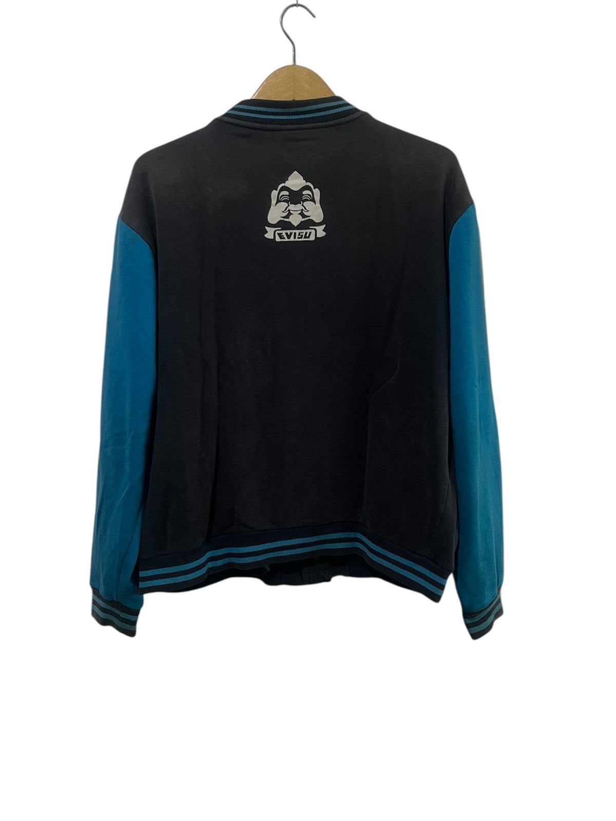 Japanese Brand Evisu Jacket Black Blue Retro Style - Streetwear Size US L / EU 52-54 / 3 - 3 Thumbnail