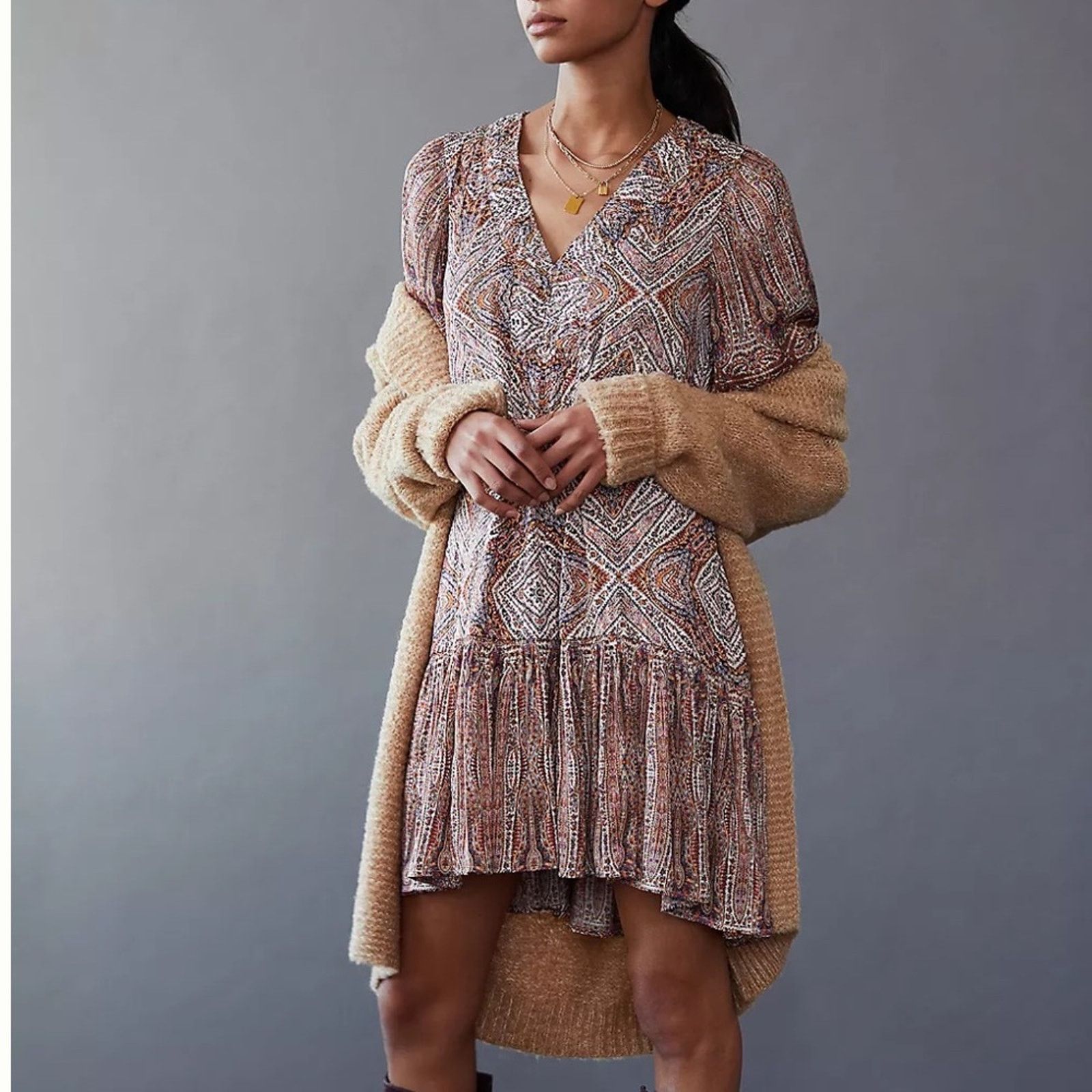 Anthropologie Anthropologie Sabia Flounce Tunic Dress Size Small Size S / US 4 / IT 40 - 1 Thumbnail