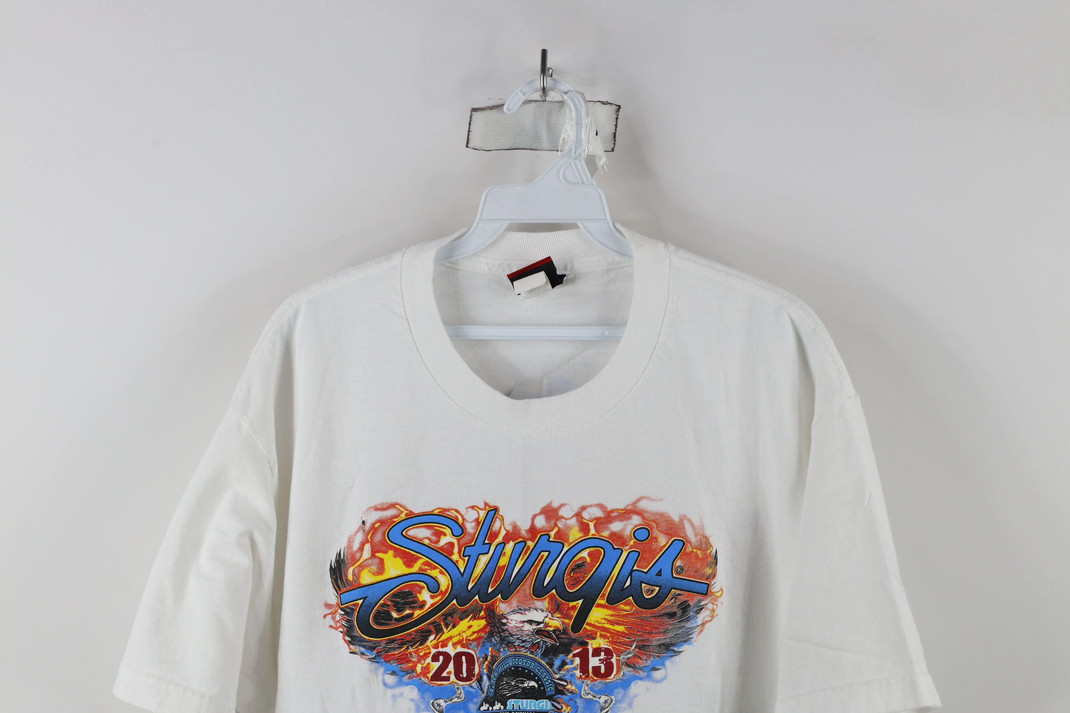 Vintage Vintage Y2K 2013 Black Hills Rally Eagle Fire Flames T-Shirt Size US L / EU 52-54 / 3 - 2 Thumbnail
