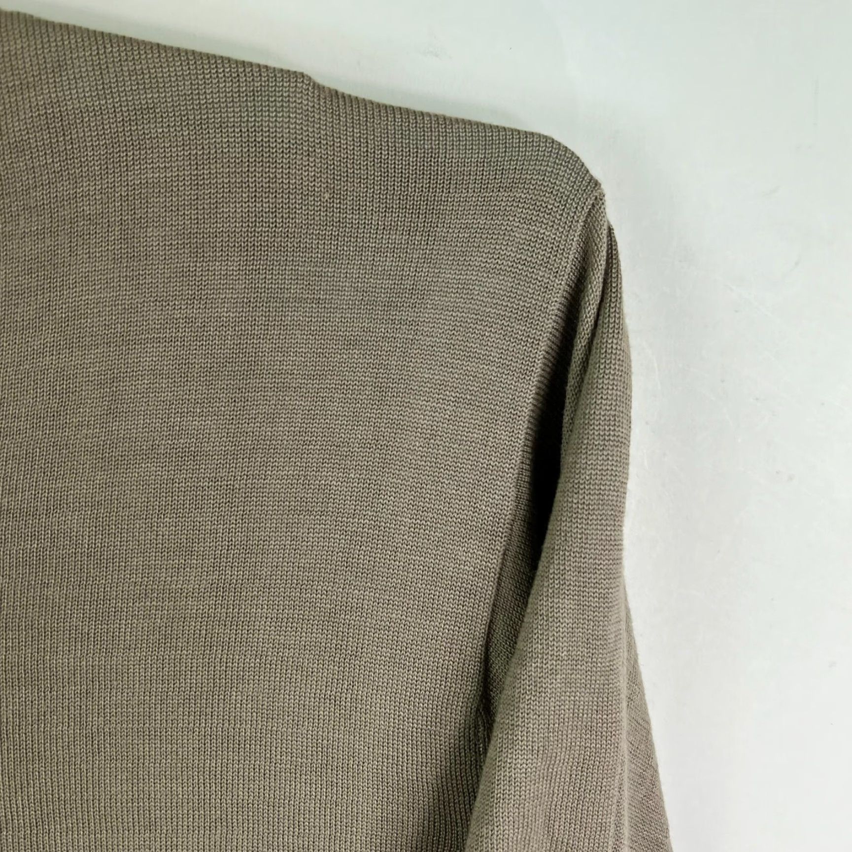 Vintage Bogari Silk Blend V-Neck Short Sleeve Sweater Men's XL Beige Pullover Lightweight Breathable Casual Size US XL / EU 56 / 4 - 2 Thumbnail