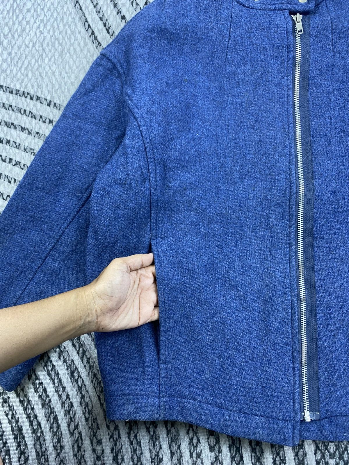 Japanese Brand Vintage Azul Encanto Wool Double Pocket Zipper Jacket Size US M / EU 48-50 / 2 - 4 Thumbnail