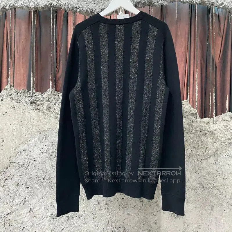 Balmain Balmain Black Striped Long Sleeve Pullover . Size US M / EU 48-50 / 2 - 2 Thumbnail