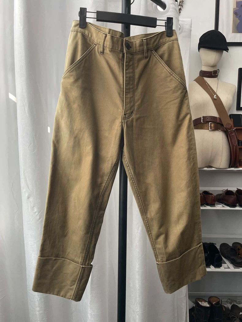 Comme des Garcons Comme des Garçons size xs Khaki slacks cropped pants Size US 28 / EU 44 - 1 Thumbnail