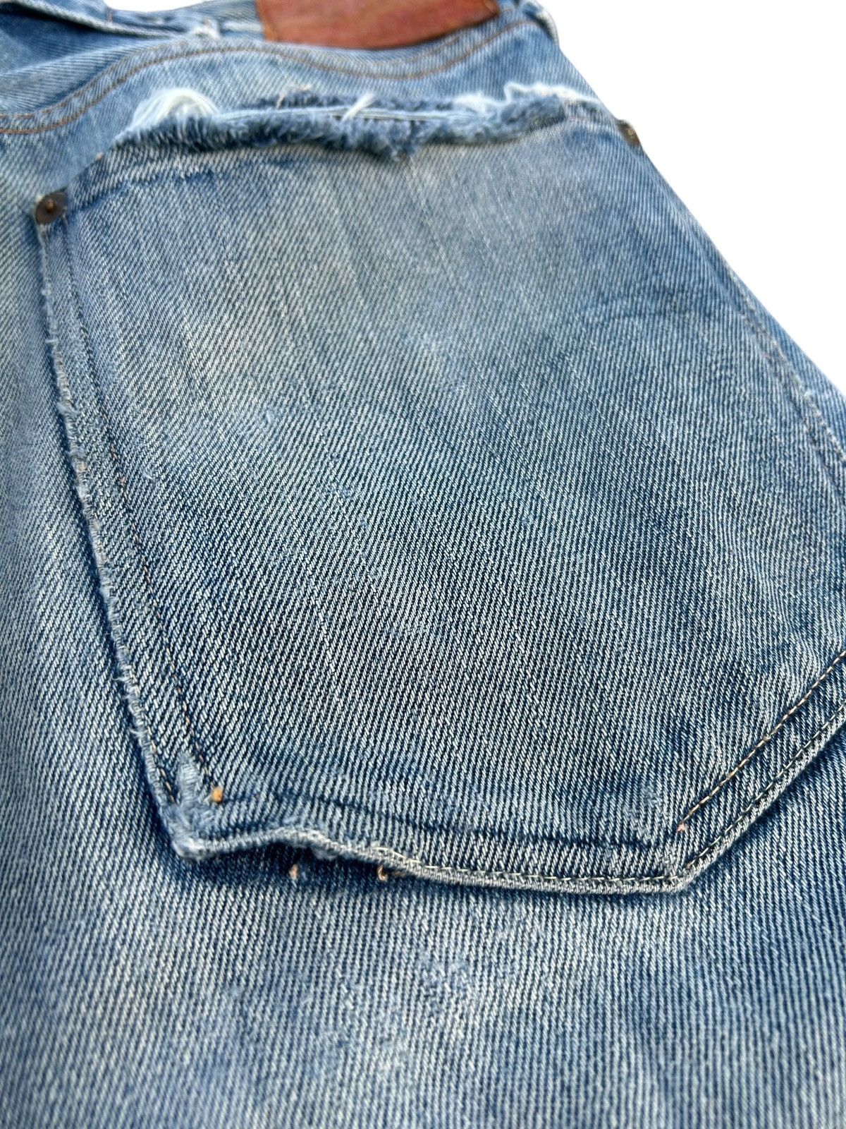 Kapital Vintage Levis Big E Selvedge Buckle Back Thrashed Denim Jean Size US 30 / EU 46 - 11 Thumbnail