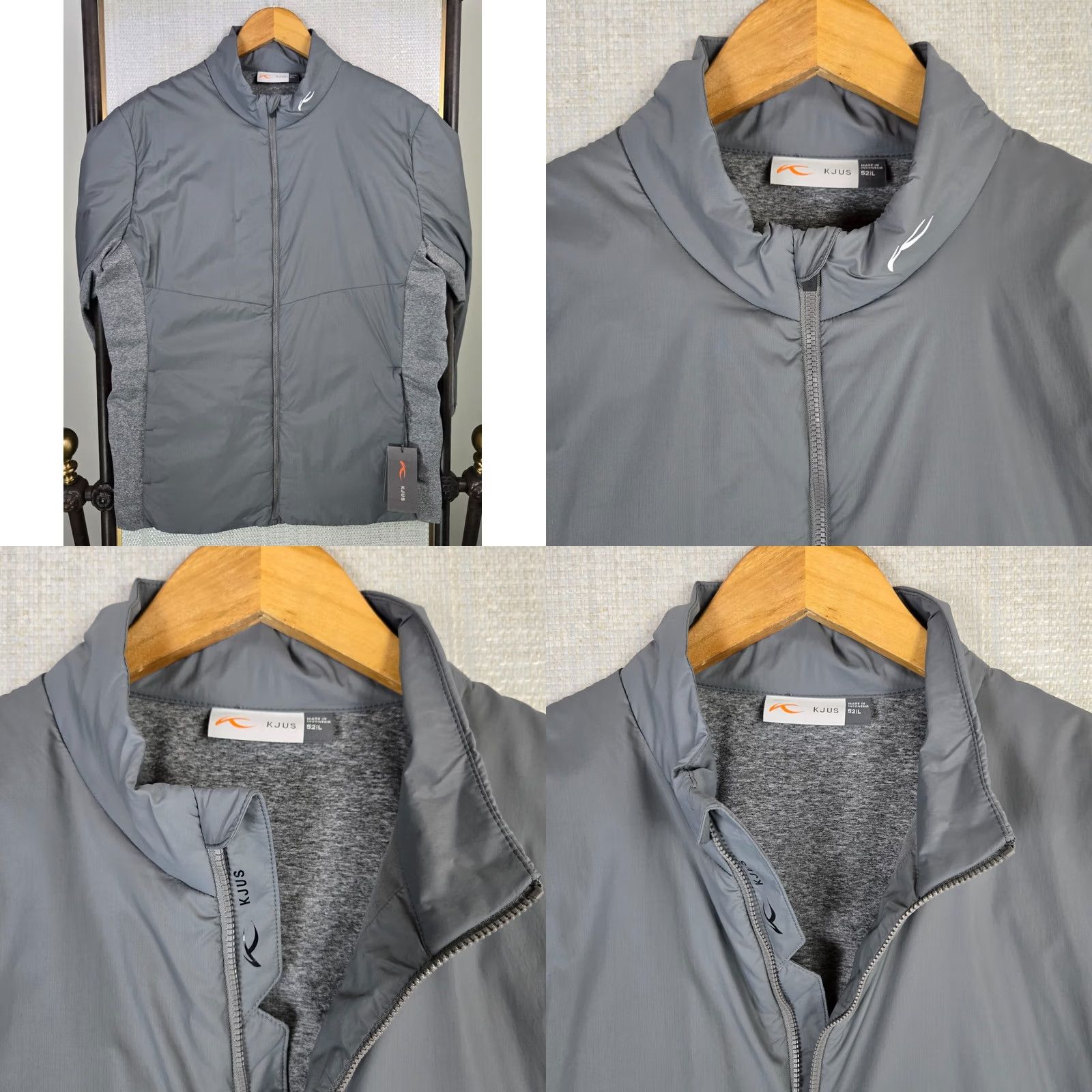 KJUS KJUS Men's Full Zip Insulated Windproof Hybrid Jacket Golf Casual Gray Large Size US L / EU 52-54 / 3 - 10 Thumbnail