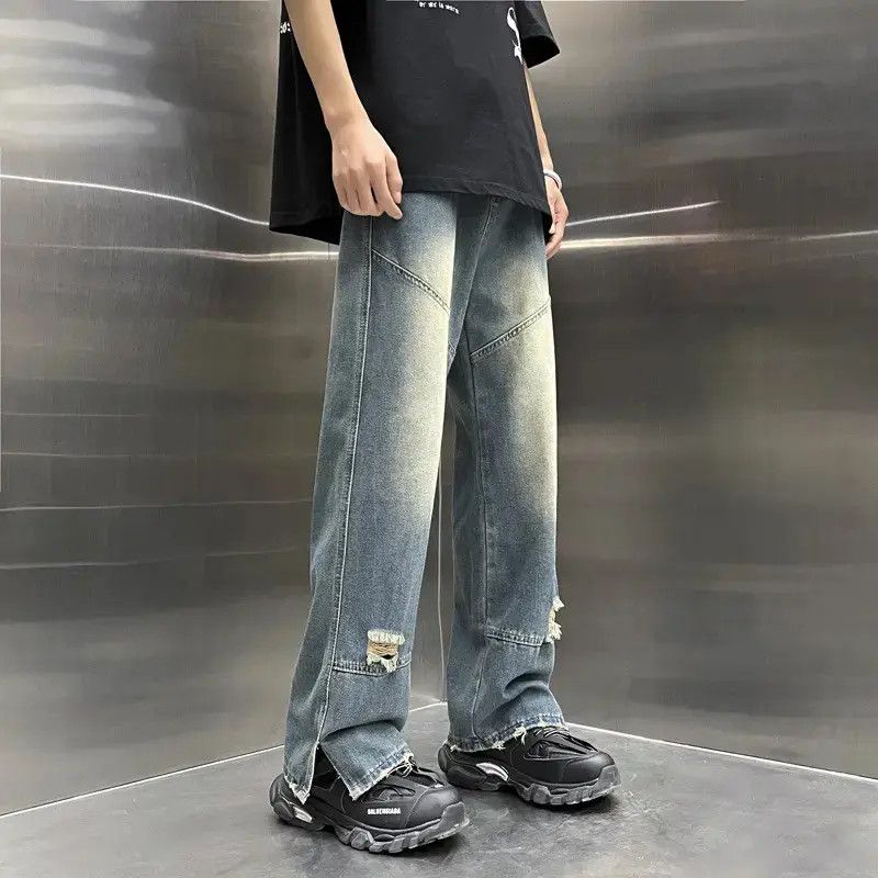 Japanese Brand Retro hip-hop casual ripped jeans Size US 30 / EU 46 - 6 Thumbnail