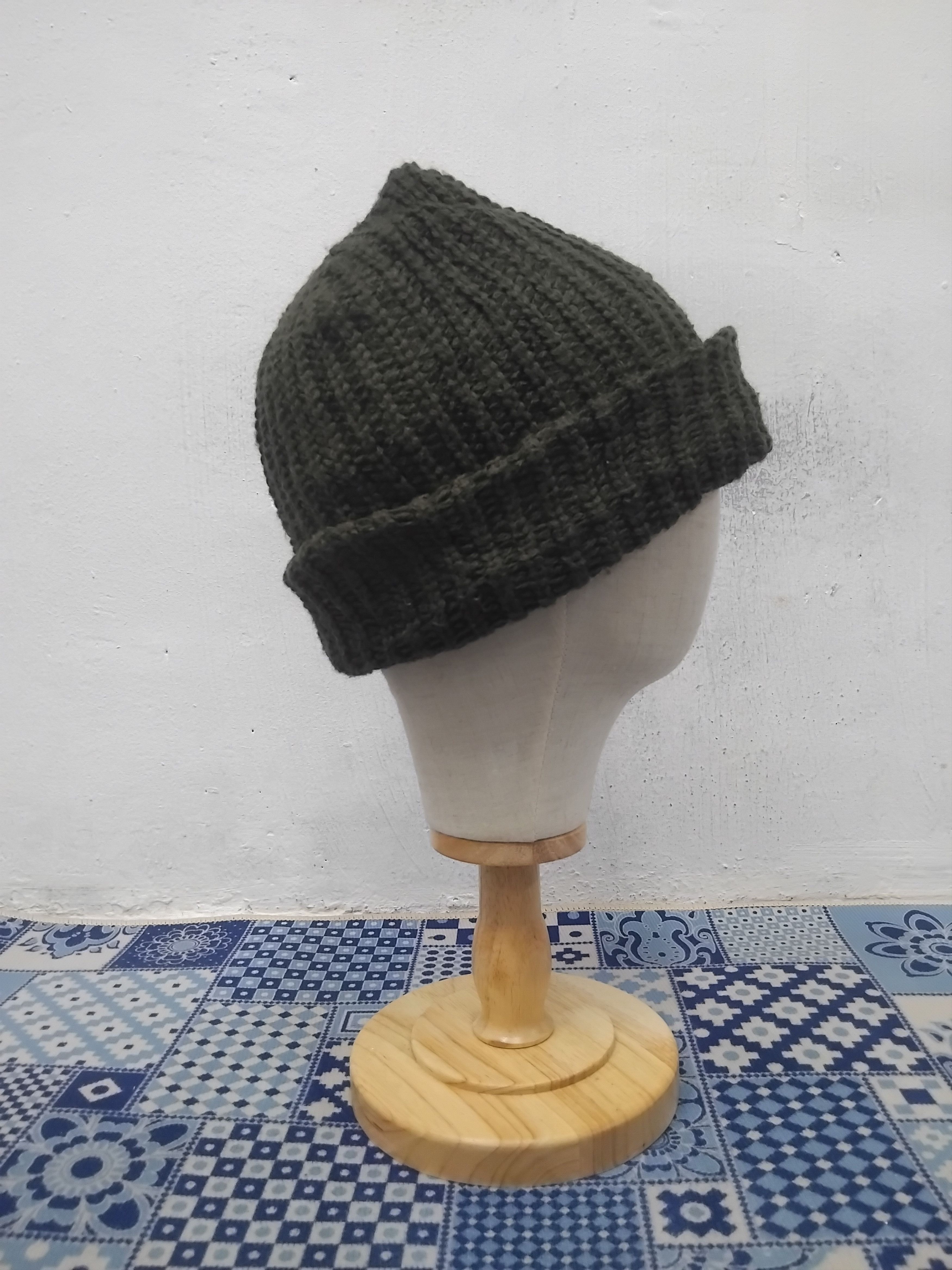 Japanese Brand 💥Broner Made in USA green military beanie hat Size ONE SIZE - 2 Thumbnail