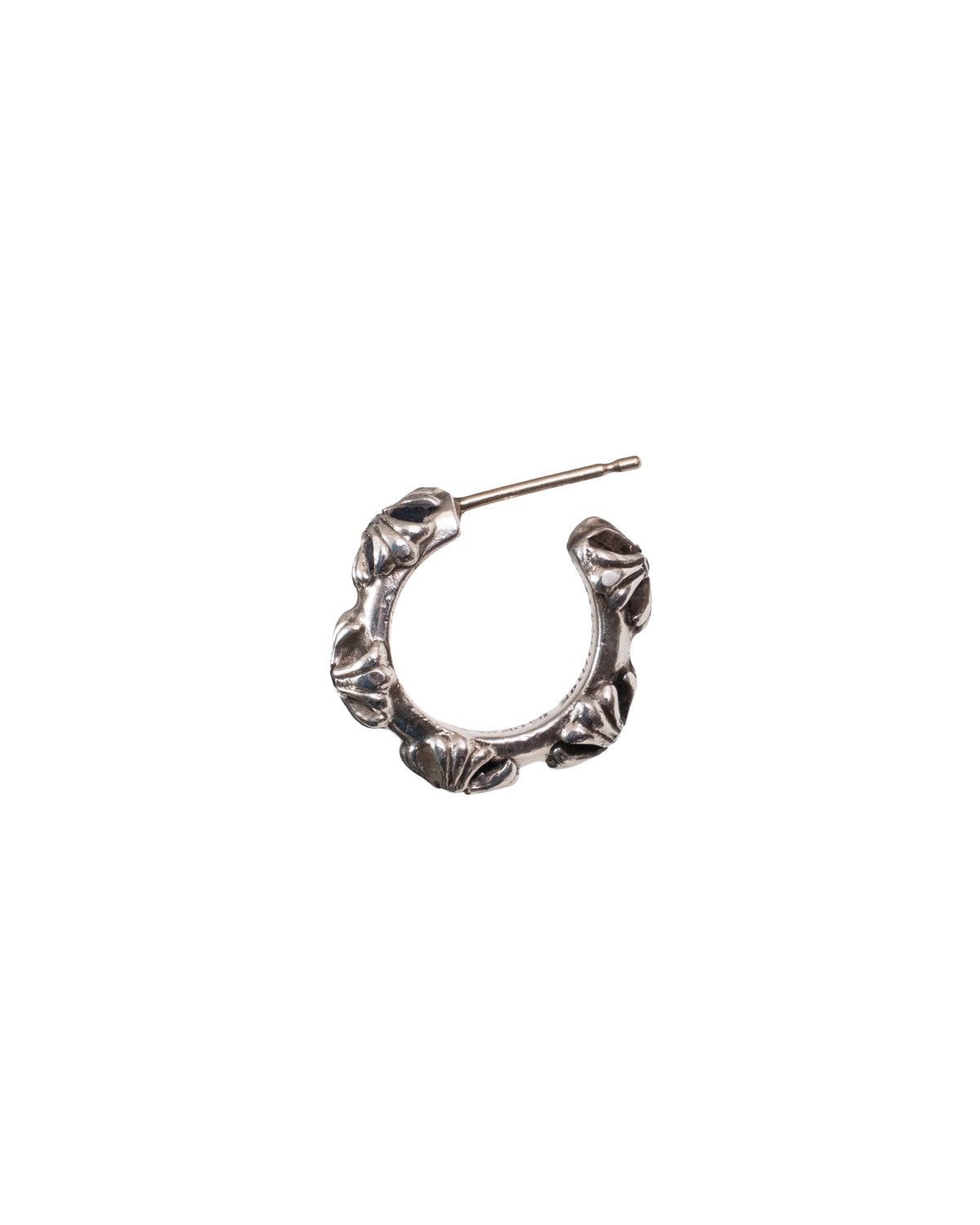 Chrome Hearts Chrome Hearts Pink Sapphire Cross Band Hoop Earring Size ONE SIZE - 2 Thumbnail