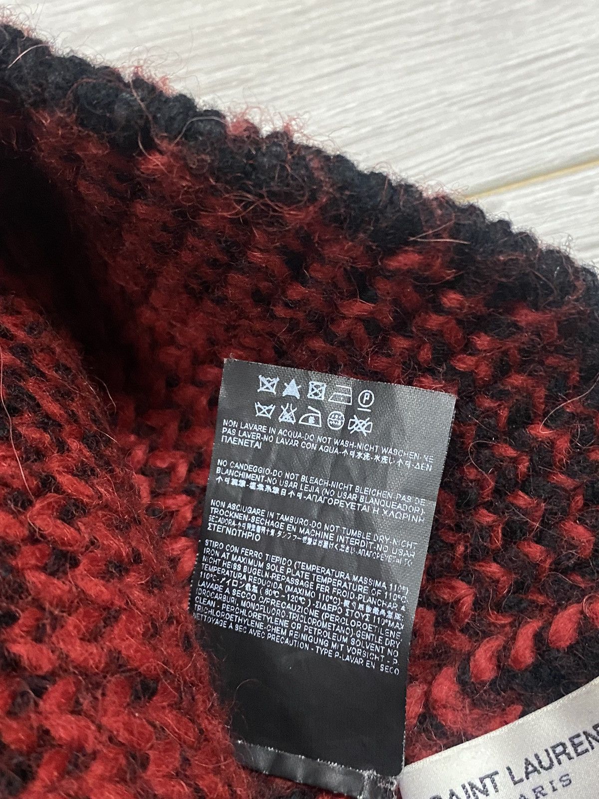 Hedi Slimane × Saint Laurent Paris Saint Laurent aw2013 RARE wool Angora check hat Size ONE SIZE - 4 Thumbnail