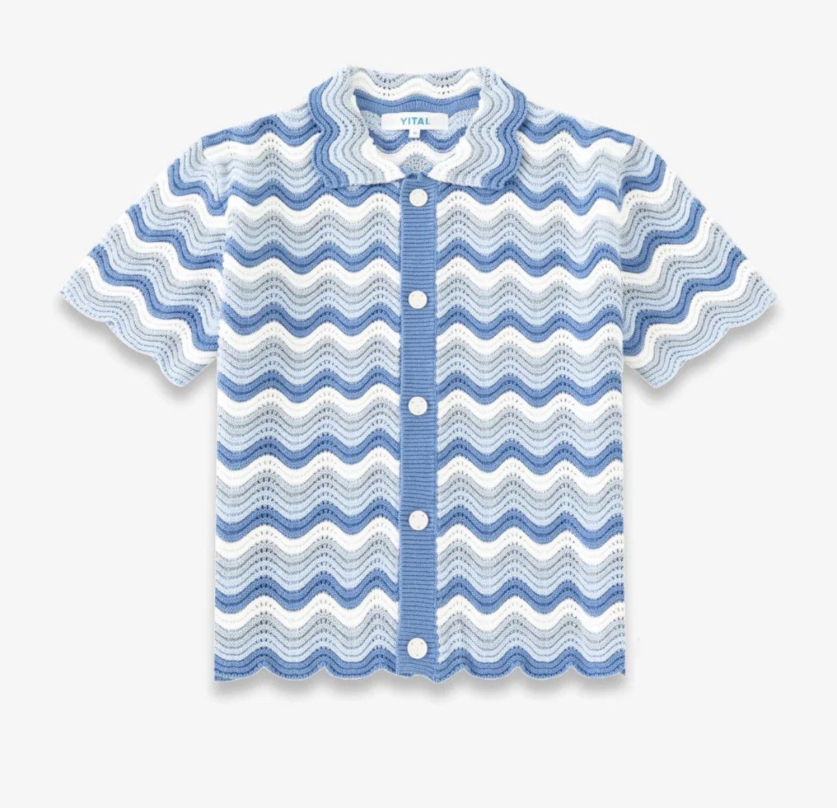 YITAI YITAI - Azure Shale Stitch Button-Up Size US M / EU 48-50 / 2 - 1 Thumbnail