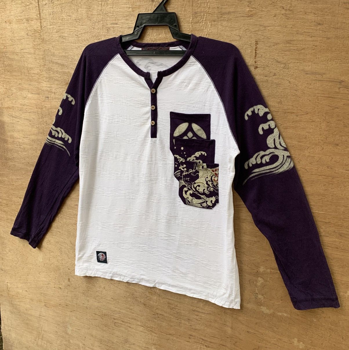 Art Comes First Samurai Riding Koi Fish Three Pocket Sukajan T Shirt Size US M / EU 48-50 / 2 - 5 Thumbnail