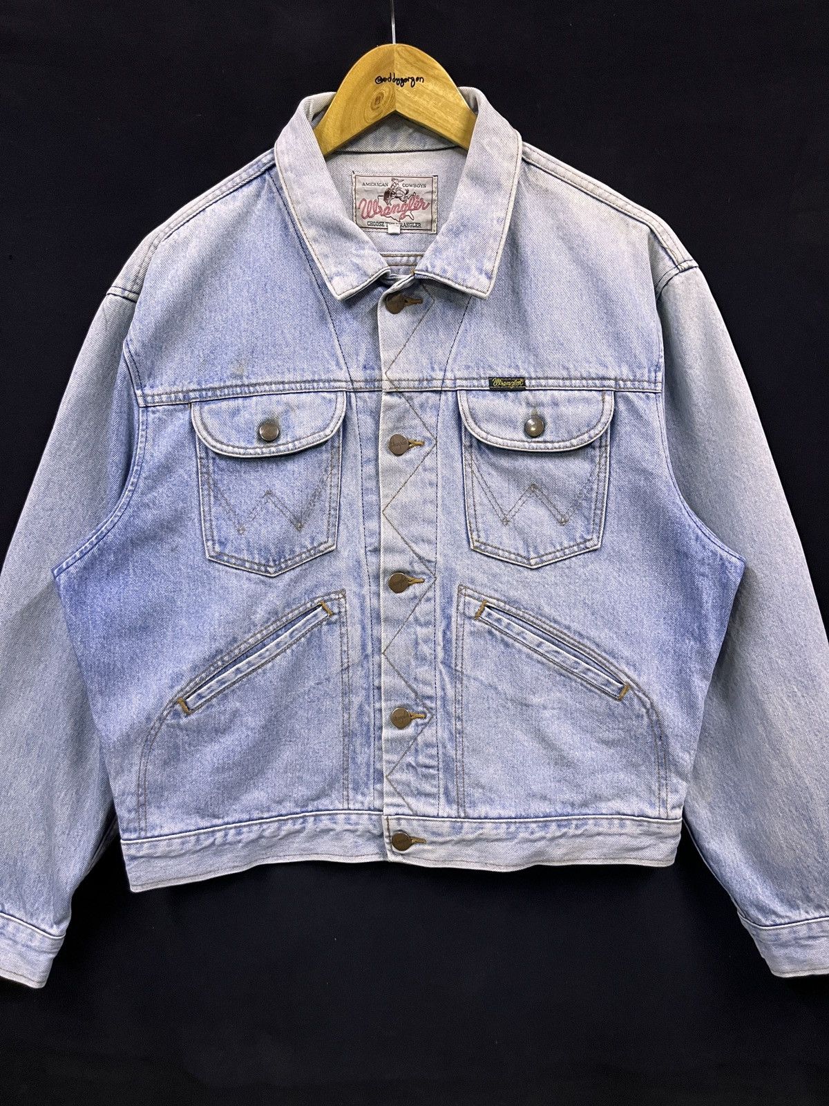 Wrangler VINTAGE 90s WRANGLER DENIM JACKET Size US L / EU 52-54 / 3 - 1 Thumbnail