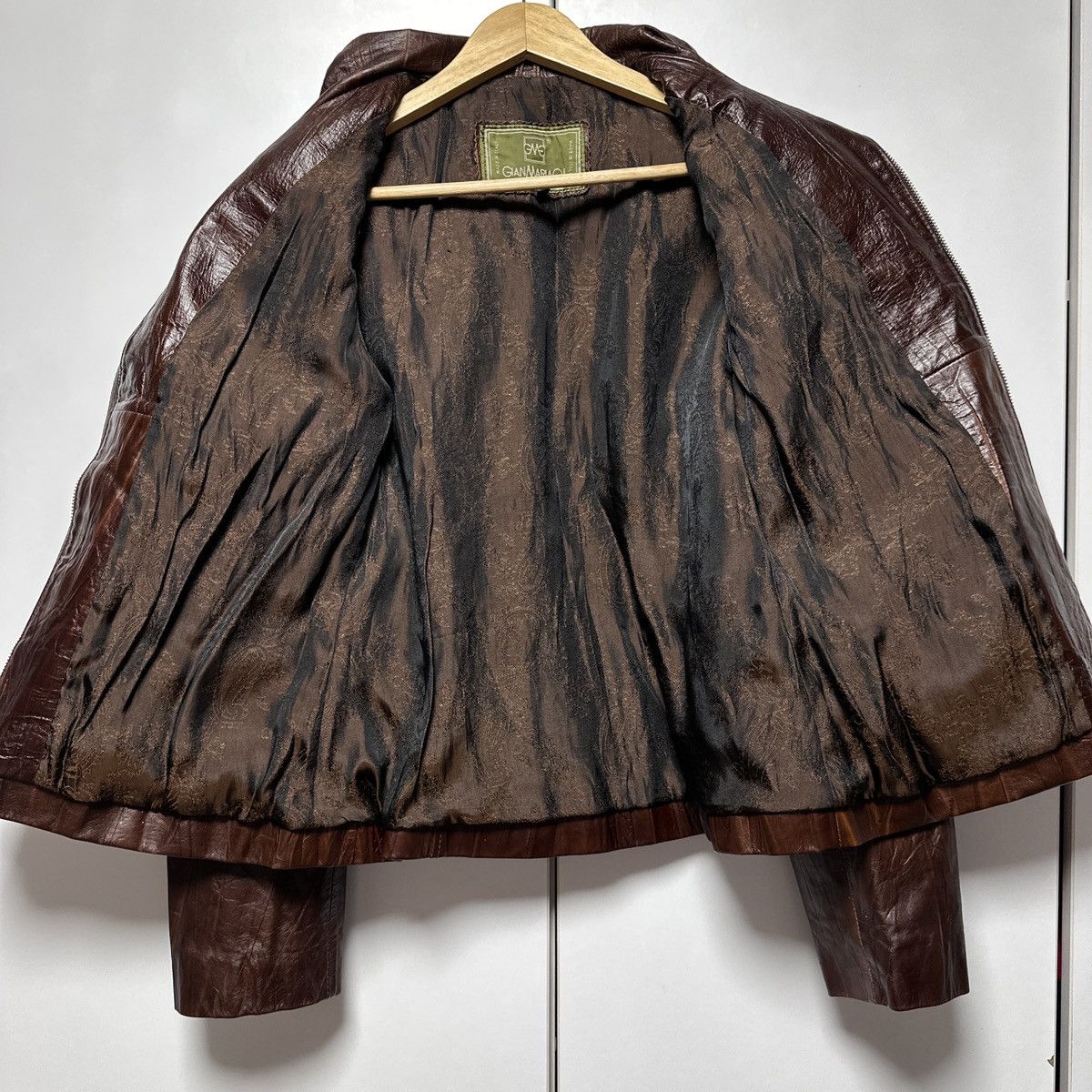 Other GianMariaGui vintage leather jacket brown luxury made ITALY Size S / US 4 / IT 40 - 8 Thumbnail