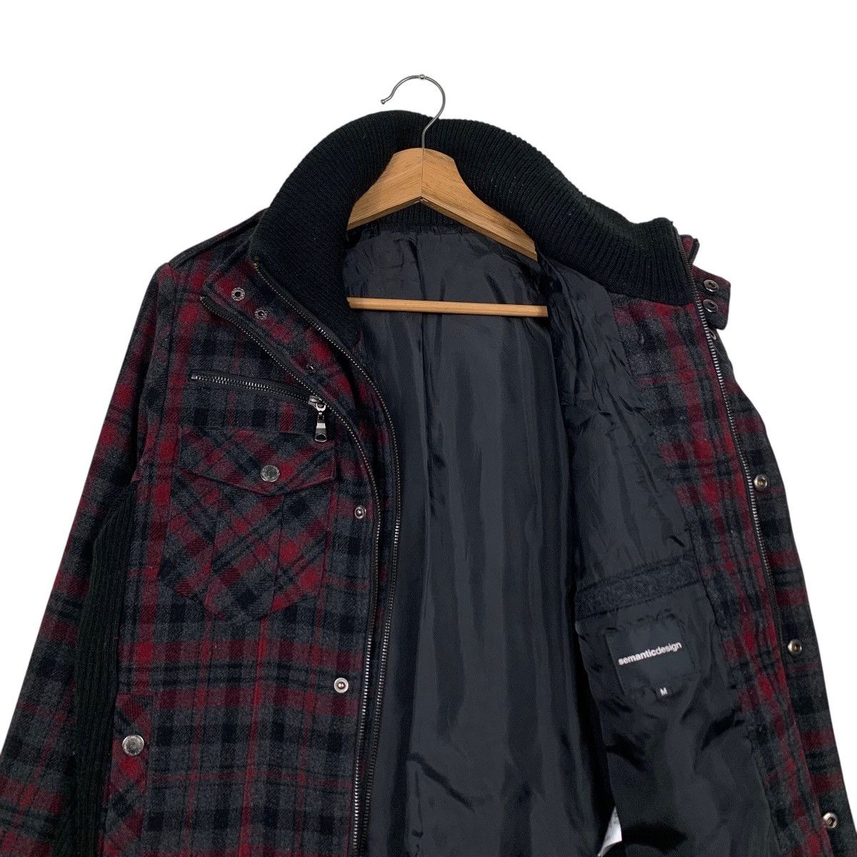 semanticdesign ☀️Semantic design wool red tartan punk jacket Size US S / EU 44-46 / 1 - 11 Thumbnail