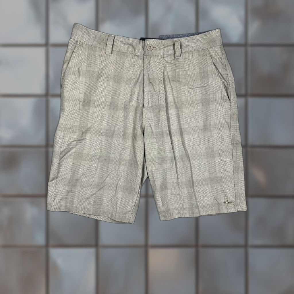 O'Neill O'Neill Chino Shorts Men's Size 32 Tan Beige Check Relaxed Fit 9” Inseam EUC Size US 32 / EU 48 - 1 Thumbnail
